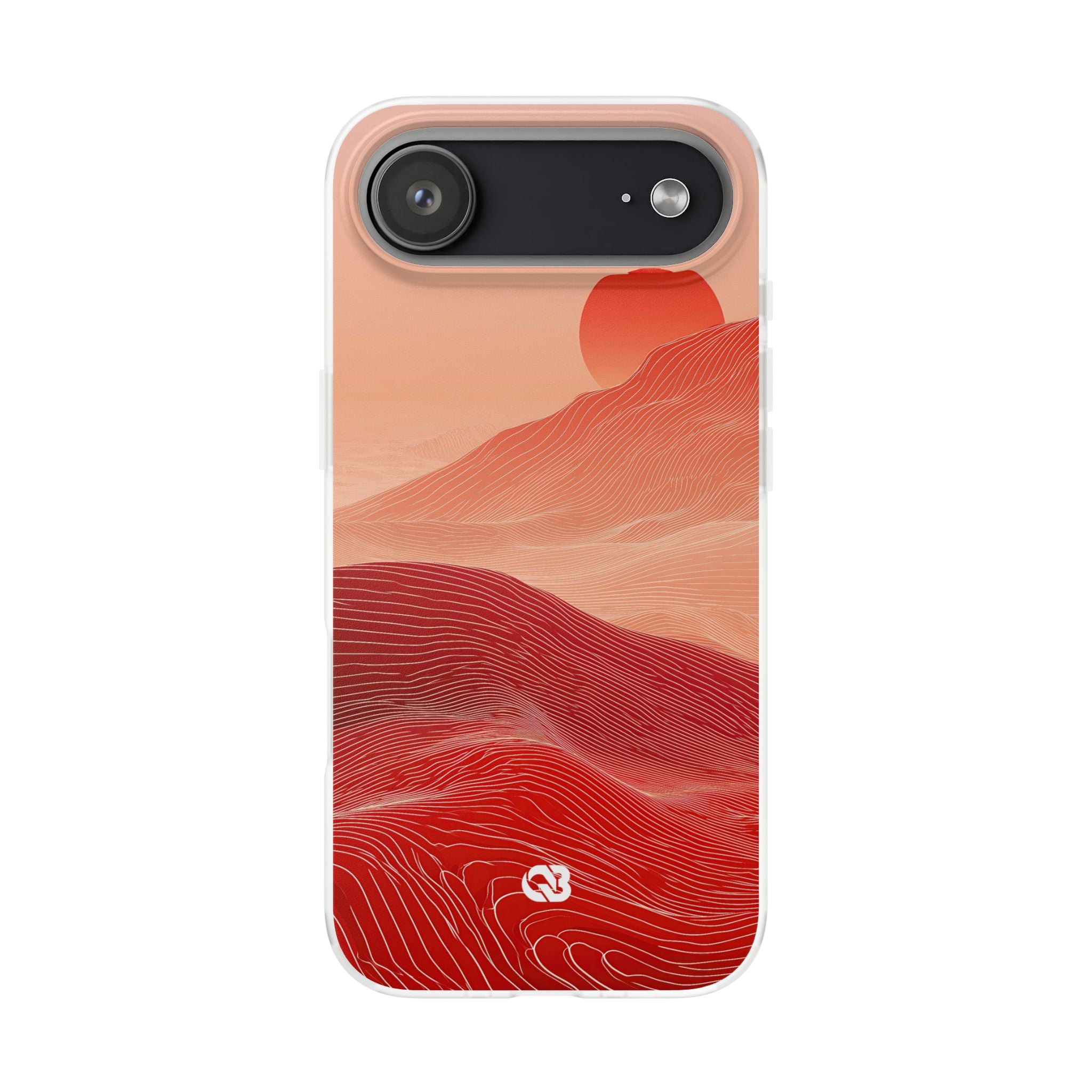 Red Lite Phone Case for iPhone - Crimson Ridge Lines