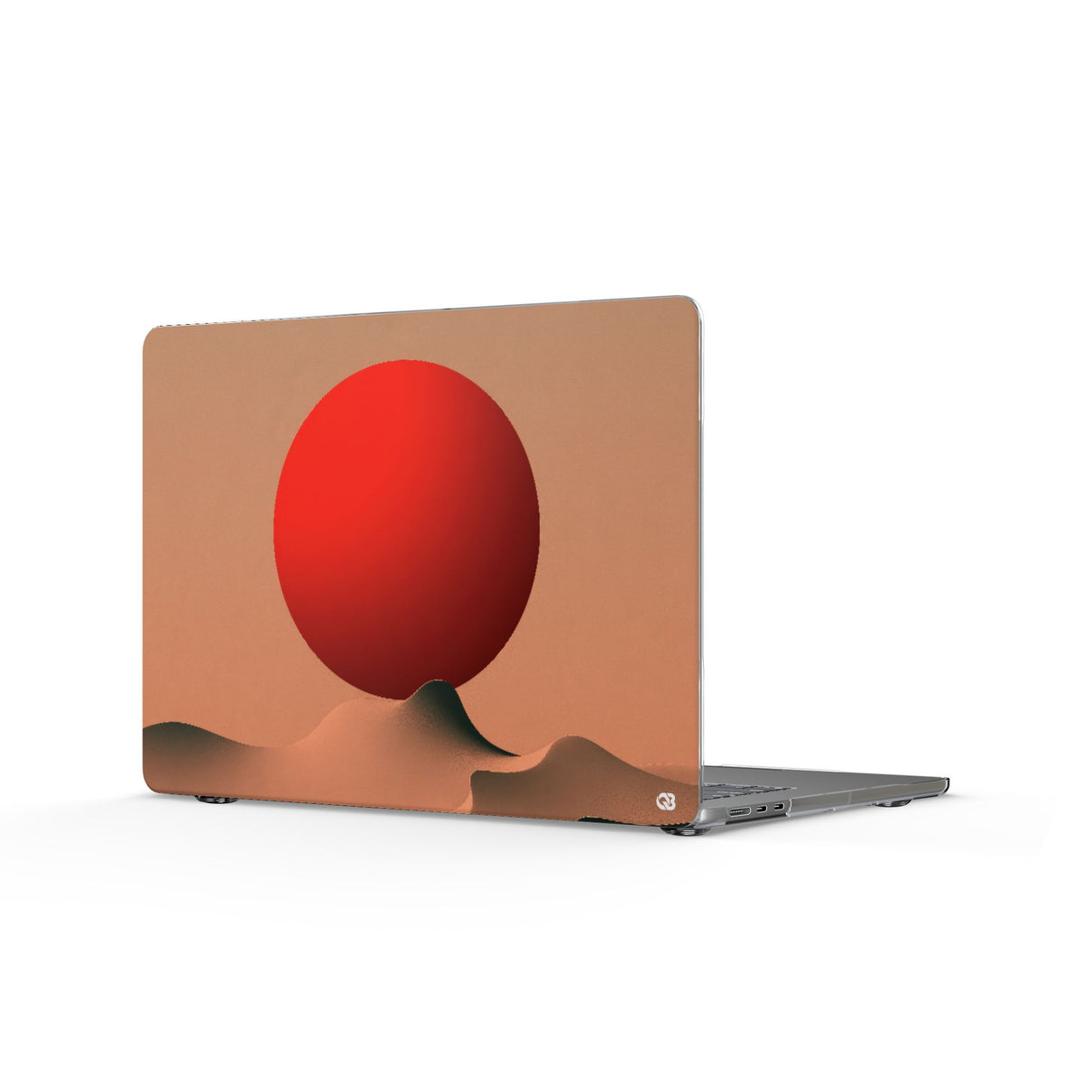 Crimson Sol Ridge · Clear Hard Case for MacBook · Red