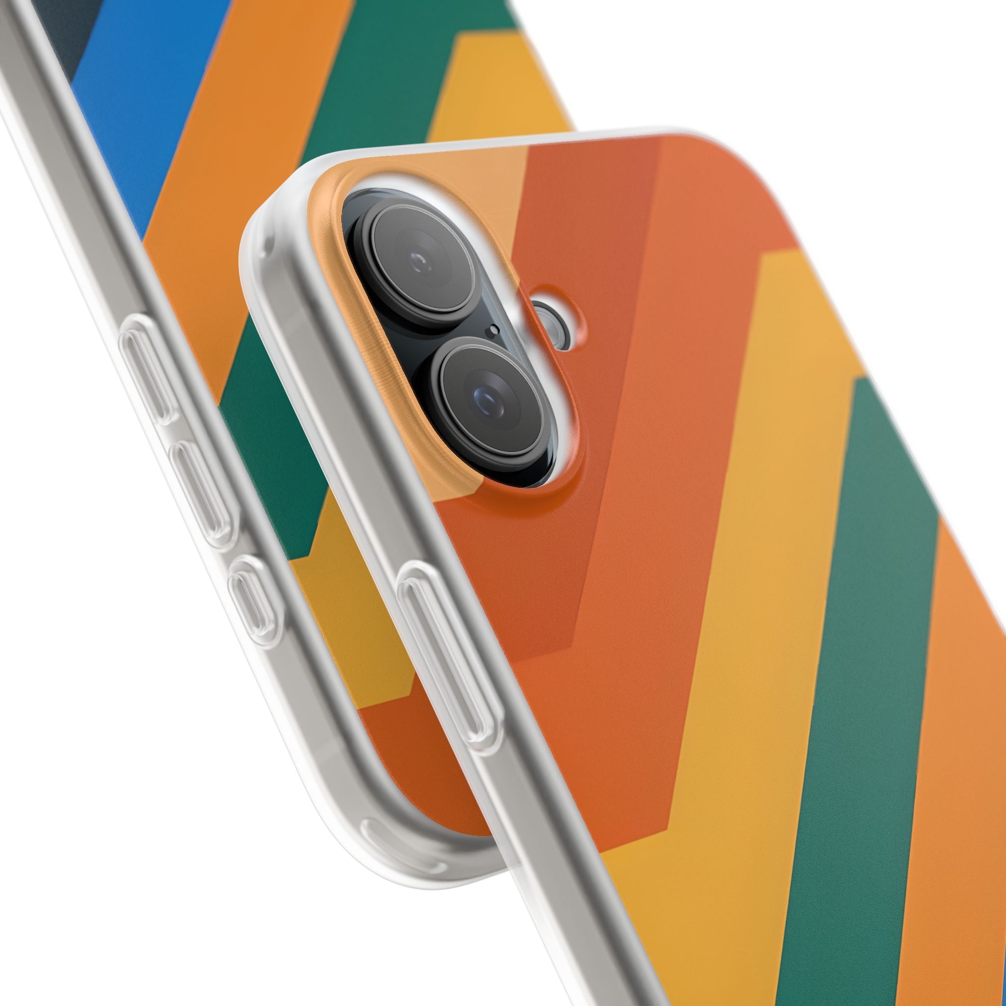 Retro Ridge Lines · Soft Phone Case for iPhone