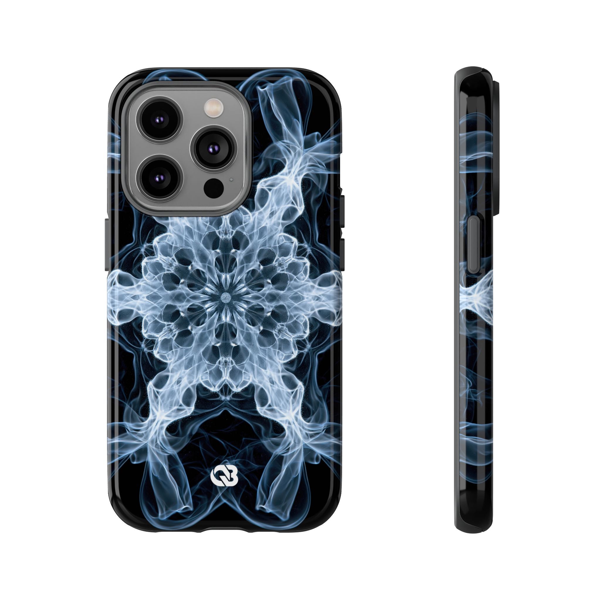 Blue Tough Phone Case for iPhone - Glacial Smoke Crown