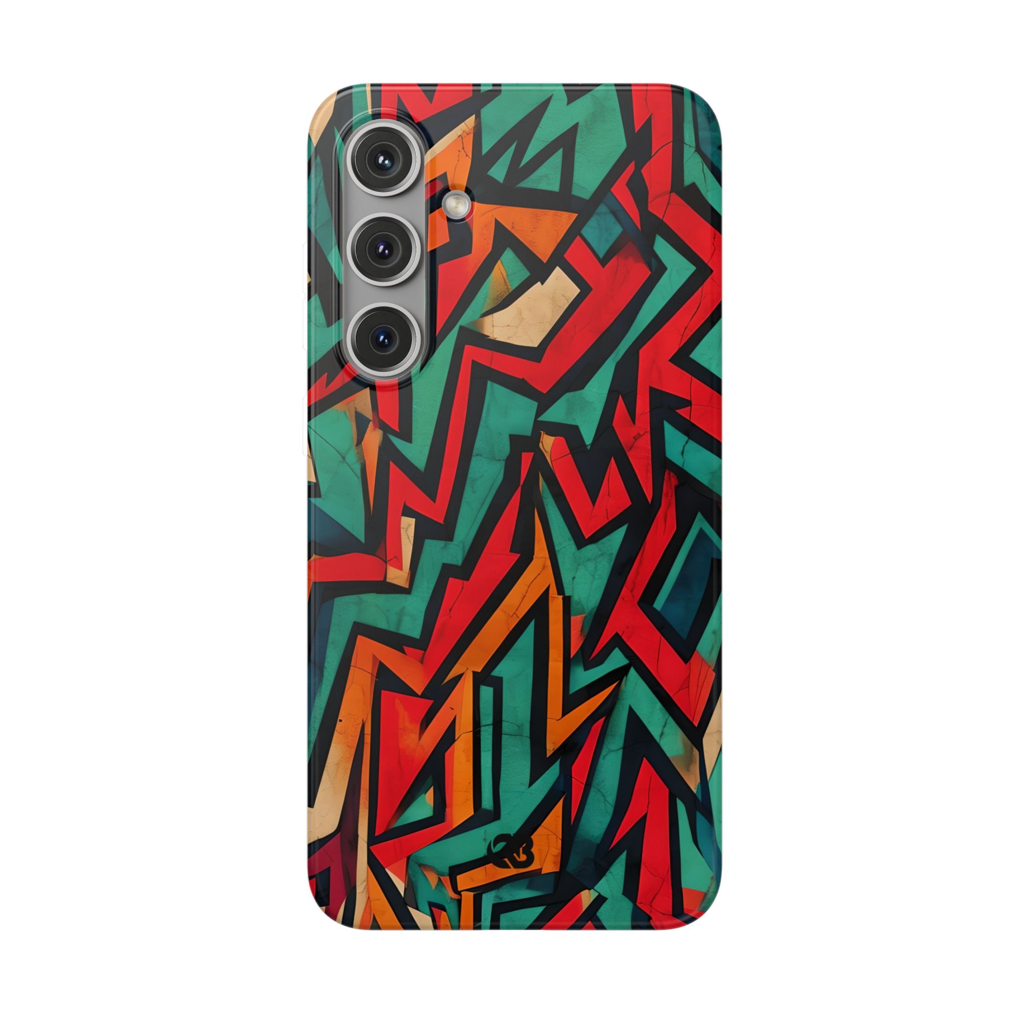 Jagged Teal Static · Soft Handyhülle für Samsung