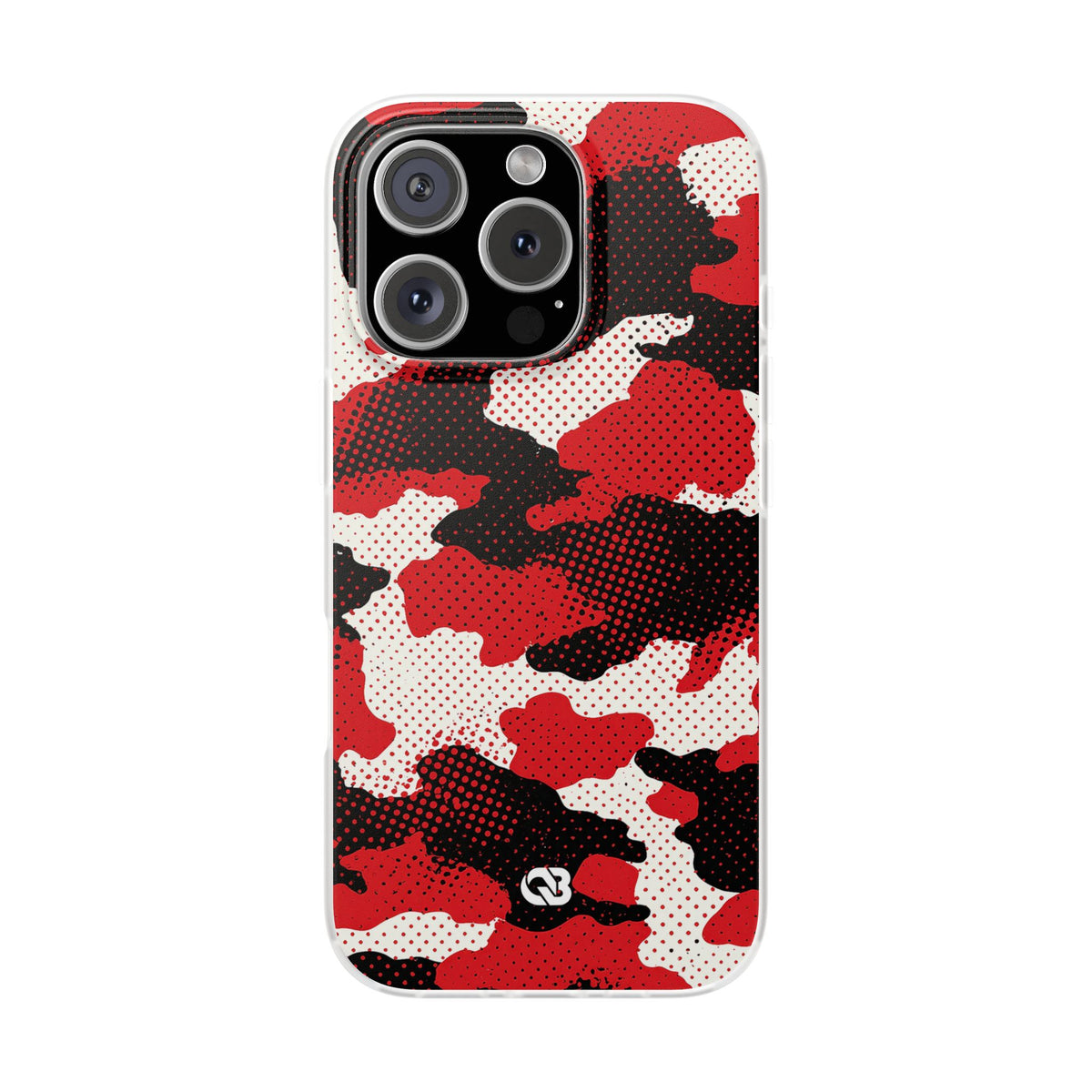 Crimson Halftone Camo · Lite Phone Case for iPhone · Red