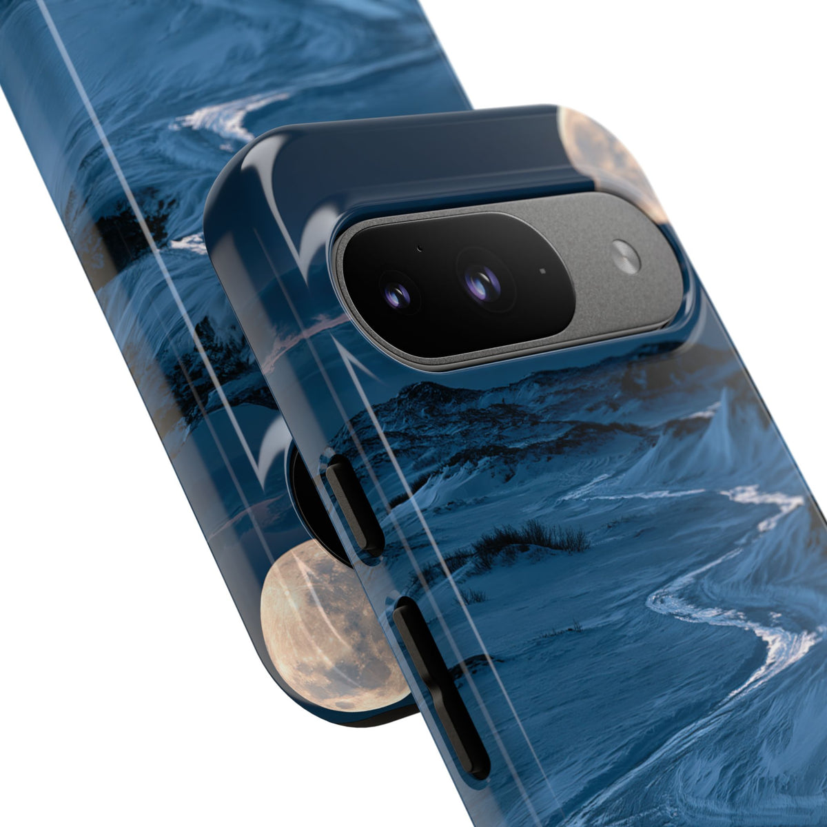 Arctic Moon Drift · Tough Phone Case for Pixel · Blue