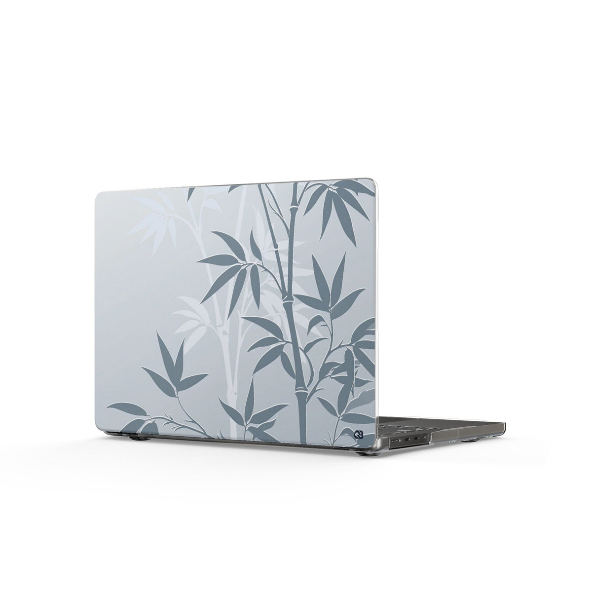 Misty Bamboo Grove · Clear Hard Case for MacBook · Blue