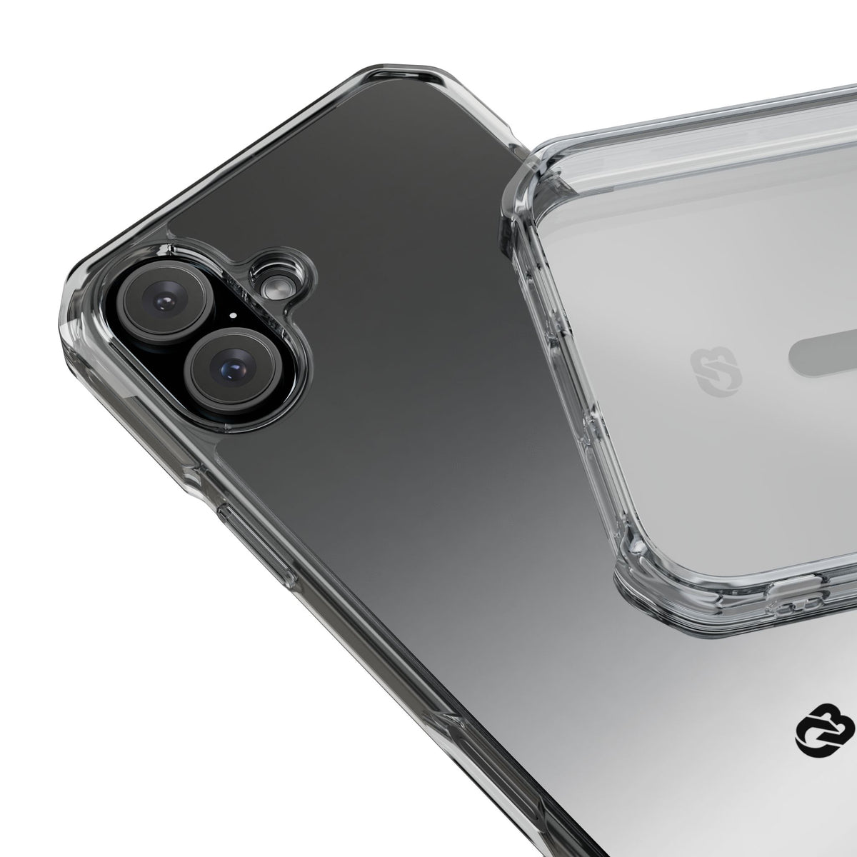 Noir Ombre Fade · Clear Impact Magnetic Phone Case for iPhone · Black