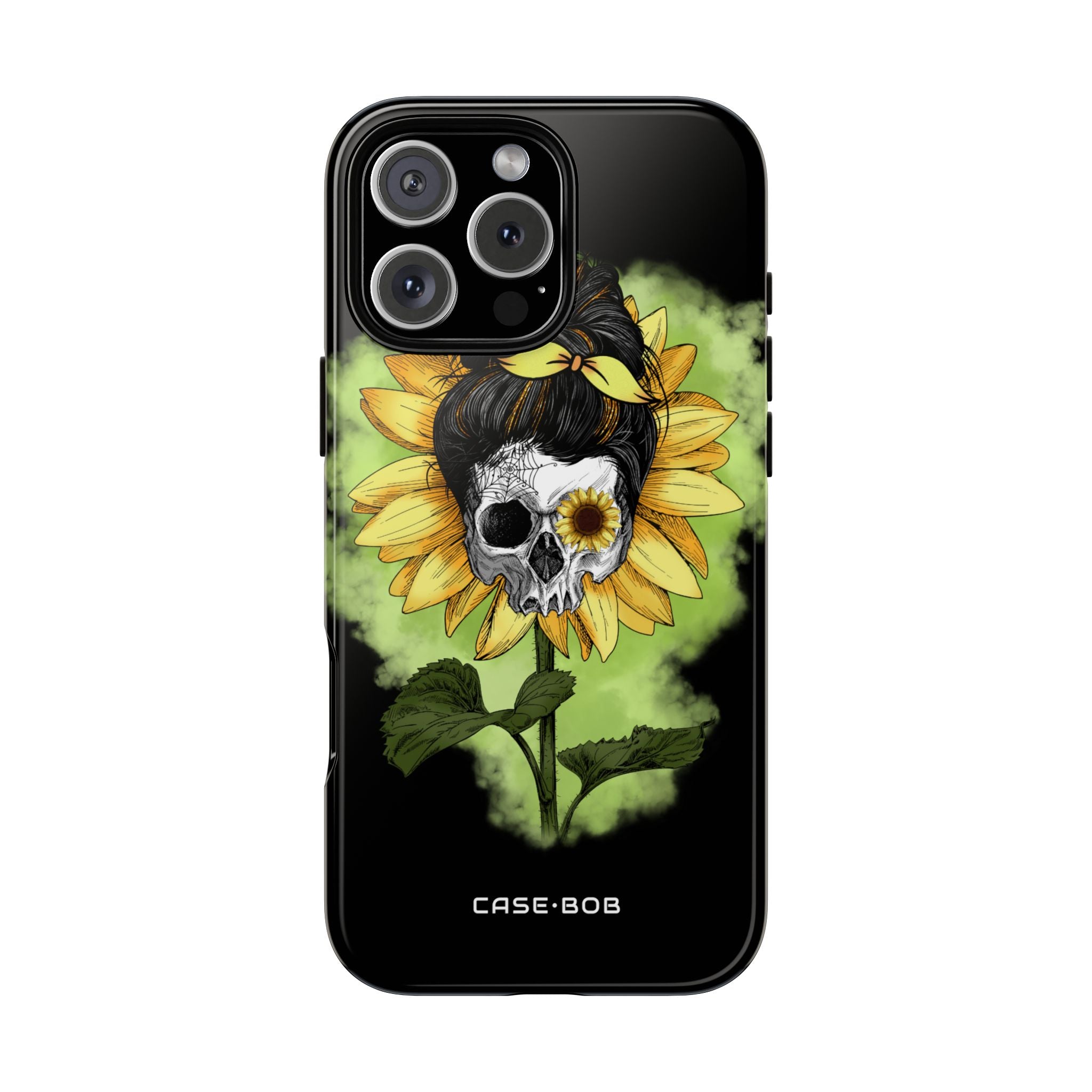Sonnenblumen-Schädel iPhone 16 Pro Max Case - Tough