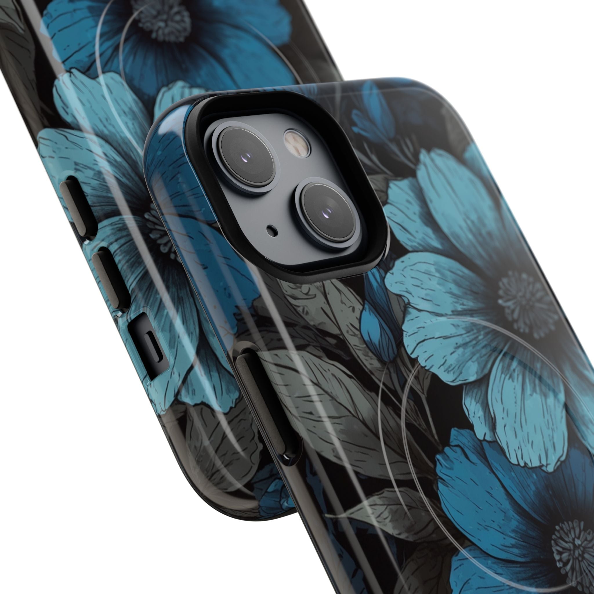 Obsidian Blue Petals · Tough+ Phone Case for iPhone · Magsafe