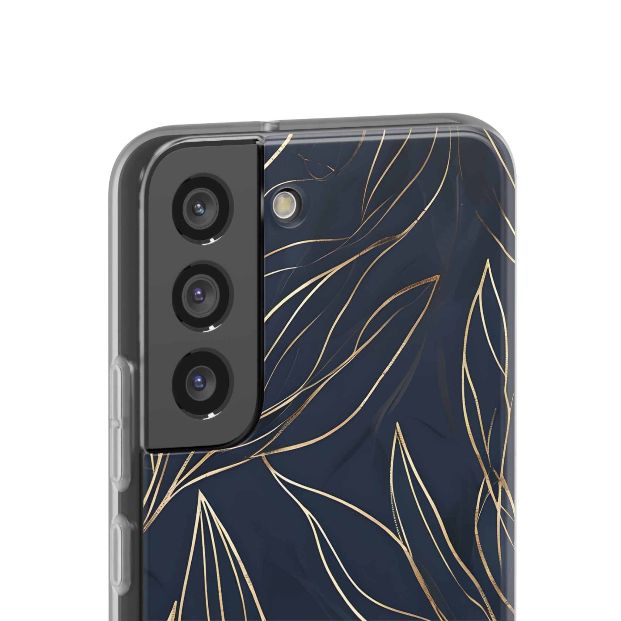 Gilded Navy Foliage · Soft Handyhülle für Samsung