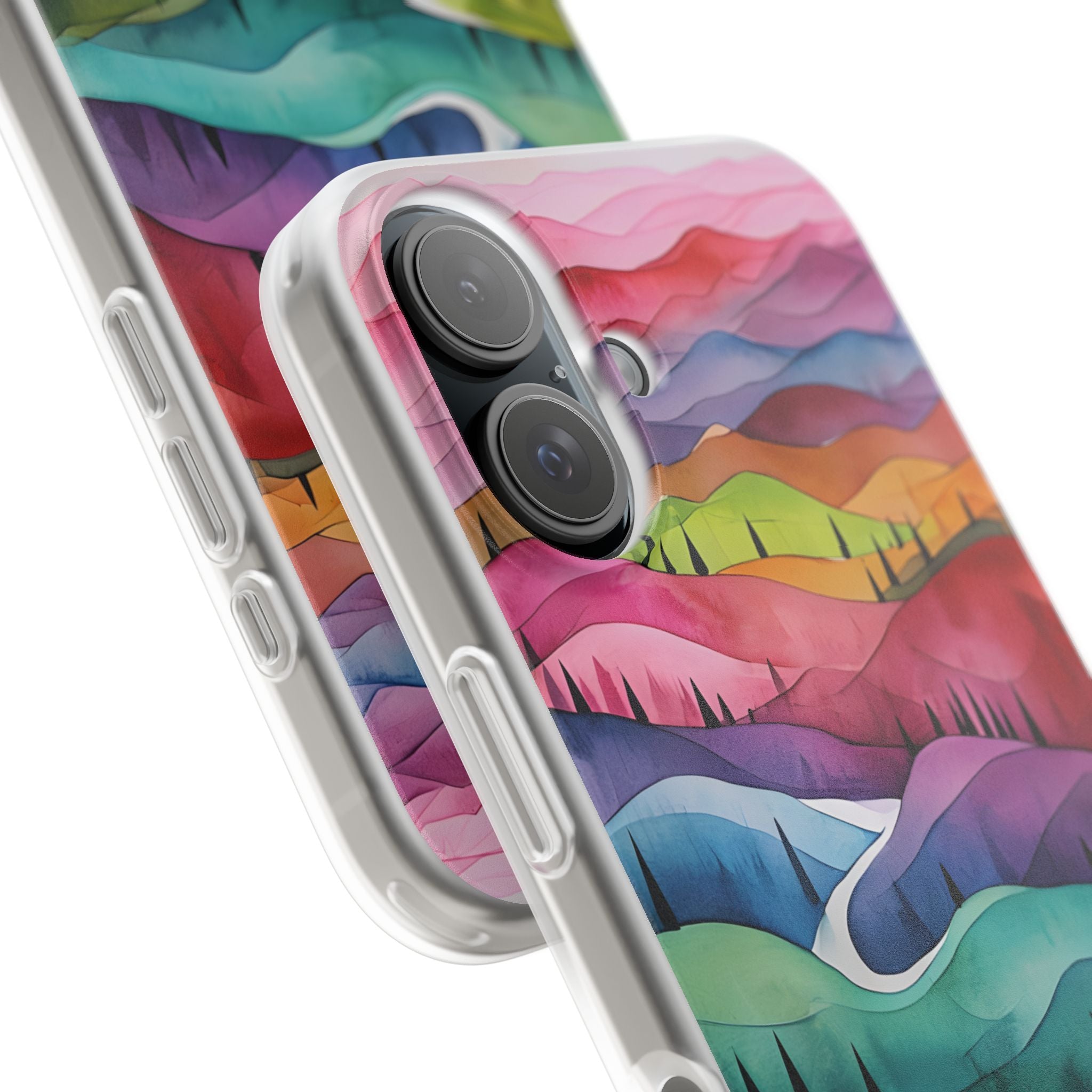 Fluid Rainbow Ridge · Soft Hoesje voor iPhone