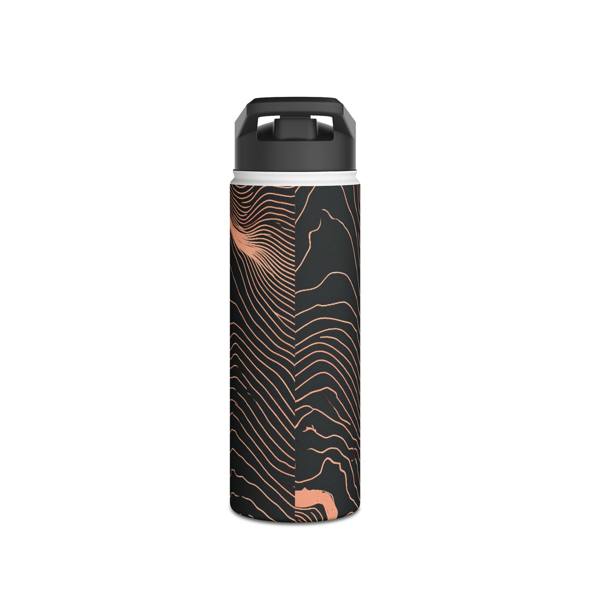 Mesa Elevation Contour · Insulated Water Bottle · Black