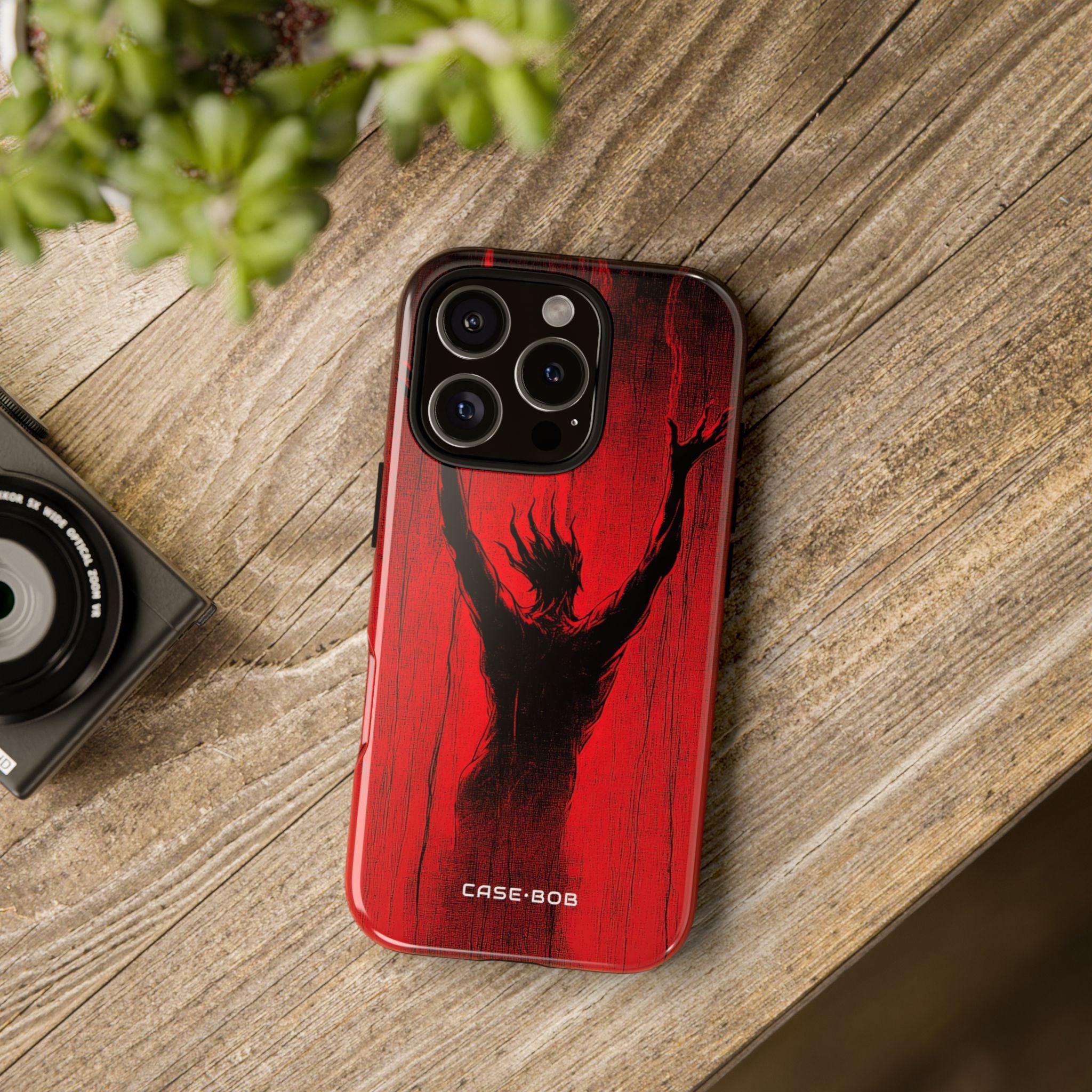 Fiery Silhouette iPhone 16 Pro Case - Tough