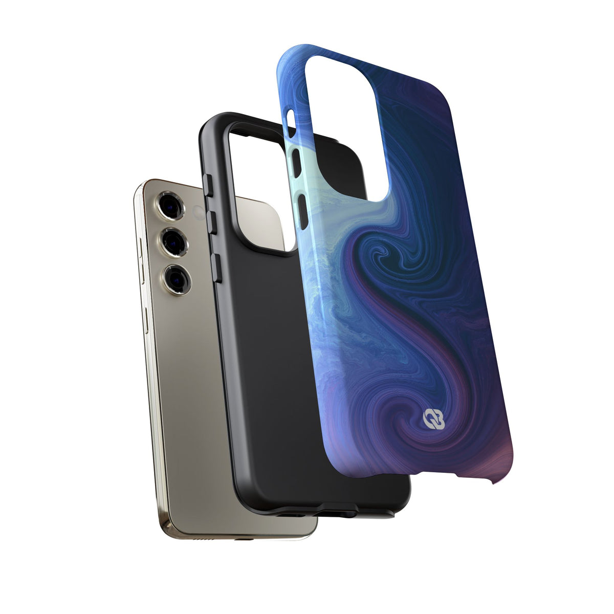 Azure Fluid Swirl · Tough Phone Case for Samsung · Blue