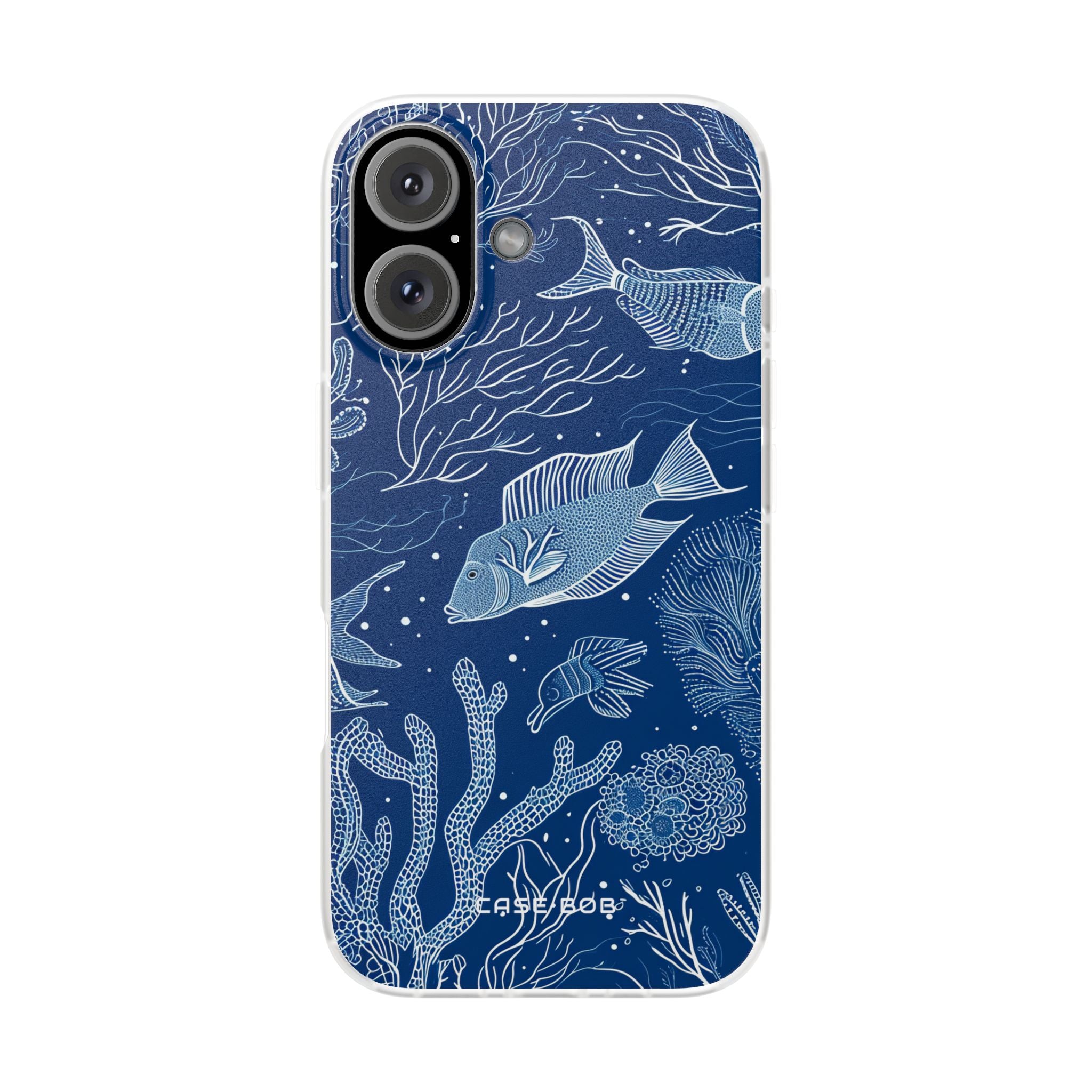 Navy Scale Reef iPhone 16 Case - Soft