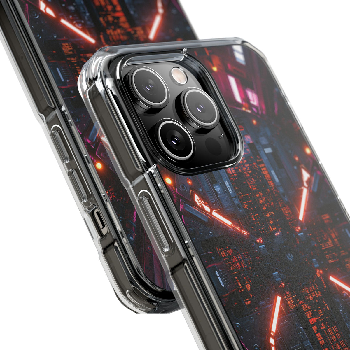 Cybernetic Reactor Core · Clear Impact Magnetic Phone Case for iPhone · Black