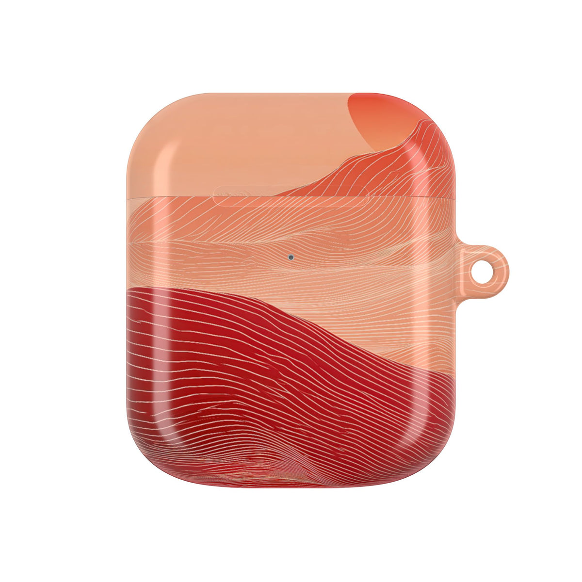 Crimson Dune Horizon · Hard Case for AirPods & AirPods Pro · Red