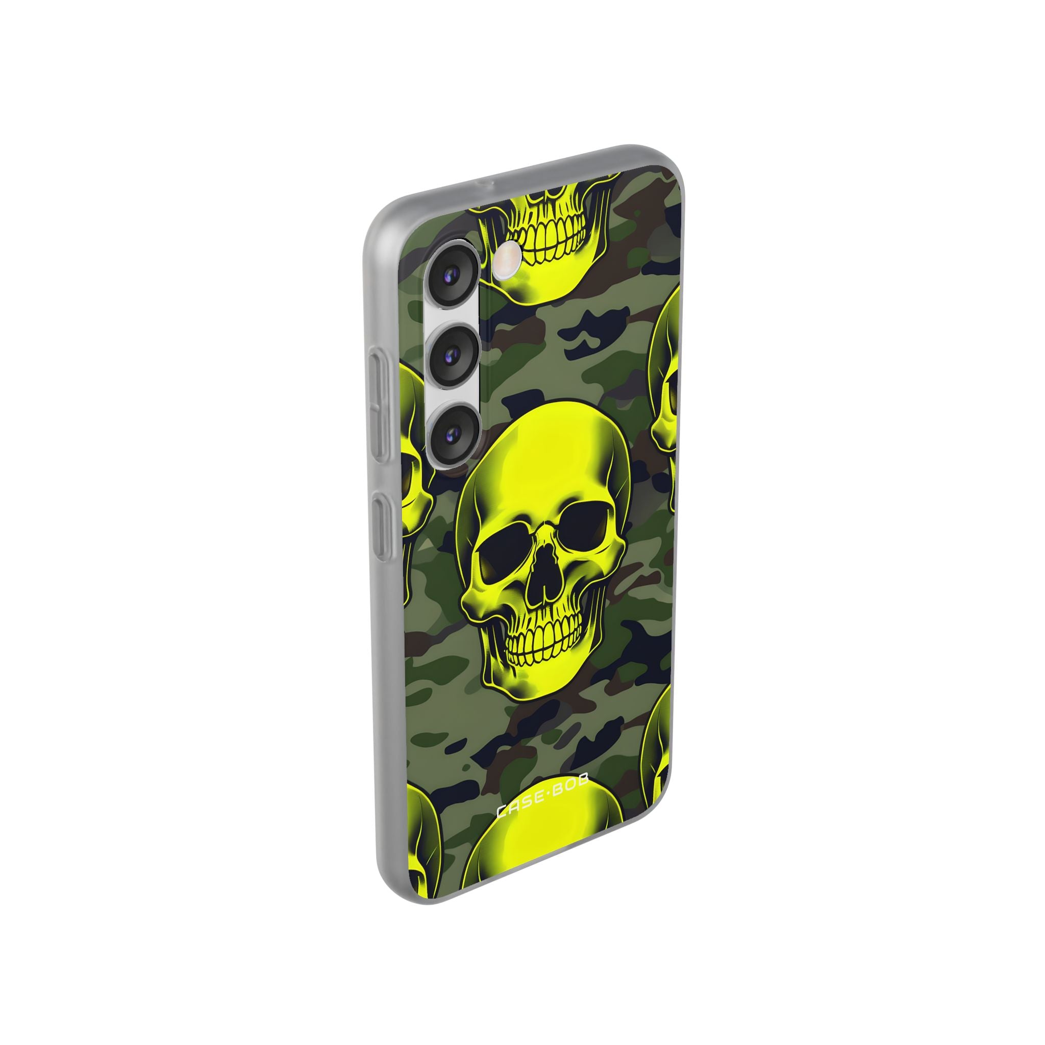 Neon Skull Camo Samsung S23 -pehmustekotelo - Pehmeä