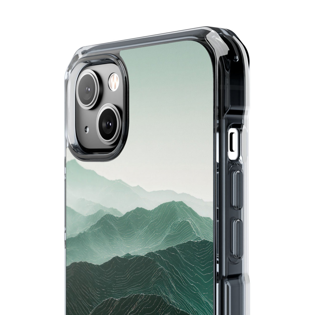 Alpine Mist · Clear Impact Magnetic Phone Case for iPhone · Green