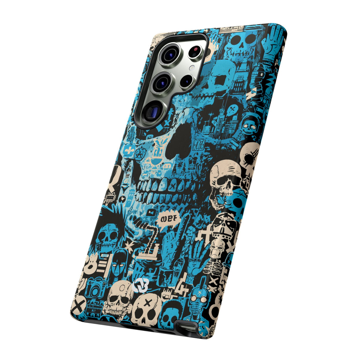Electric Skull Graffiti · Tough Phone Case for Samsung · Blue
