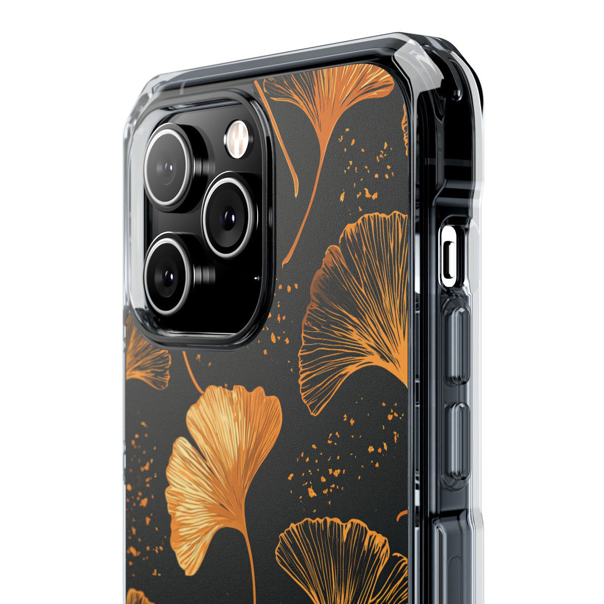 Gilded Ginkgo · Clear Impact Magnetic Phone Case for iPhone · Gold