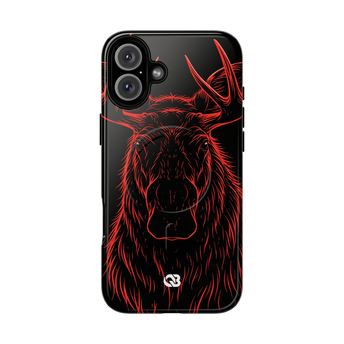Nordic Moose Contour · Tough 2.0 Magnetic Phone Case for iPhone · Red