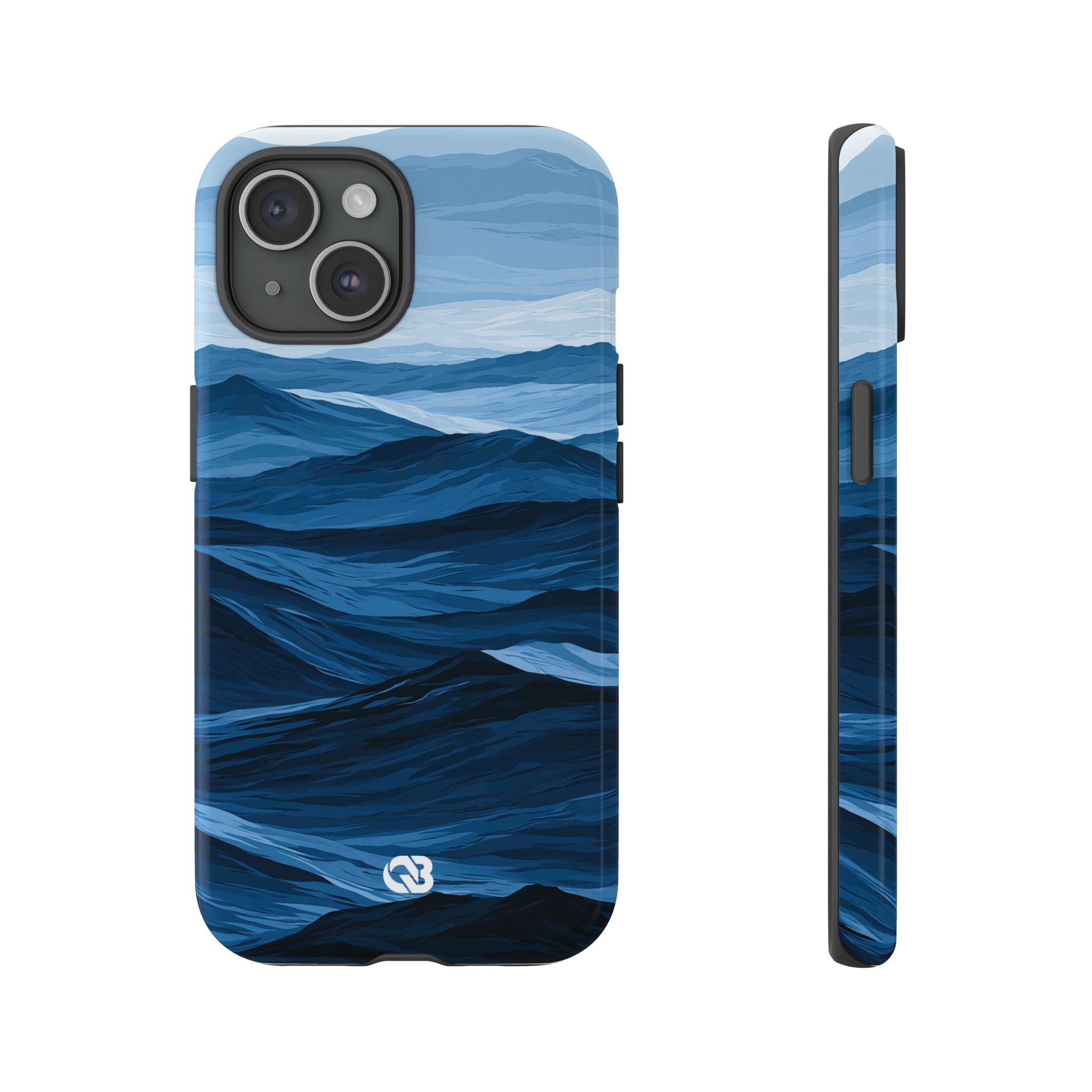 Blue Tough Phone Case for iPhone - Cobalt Ridge Tides