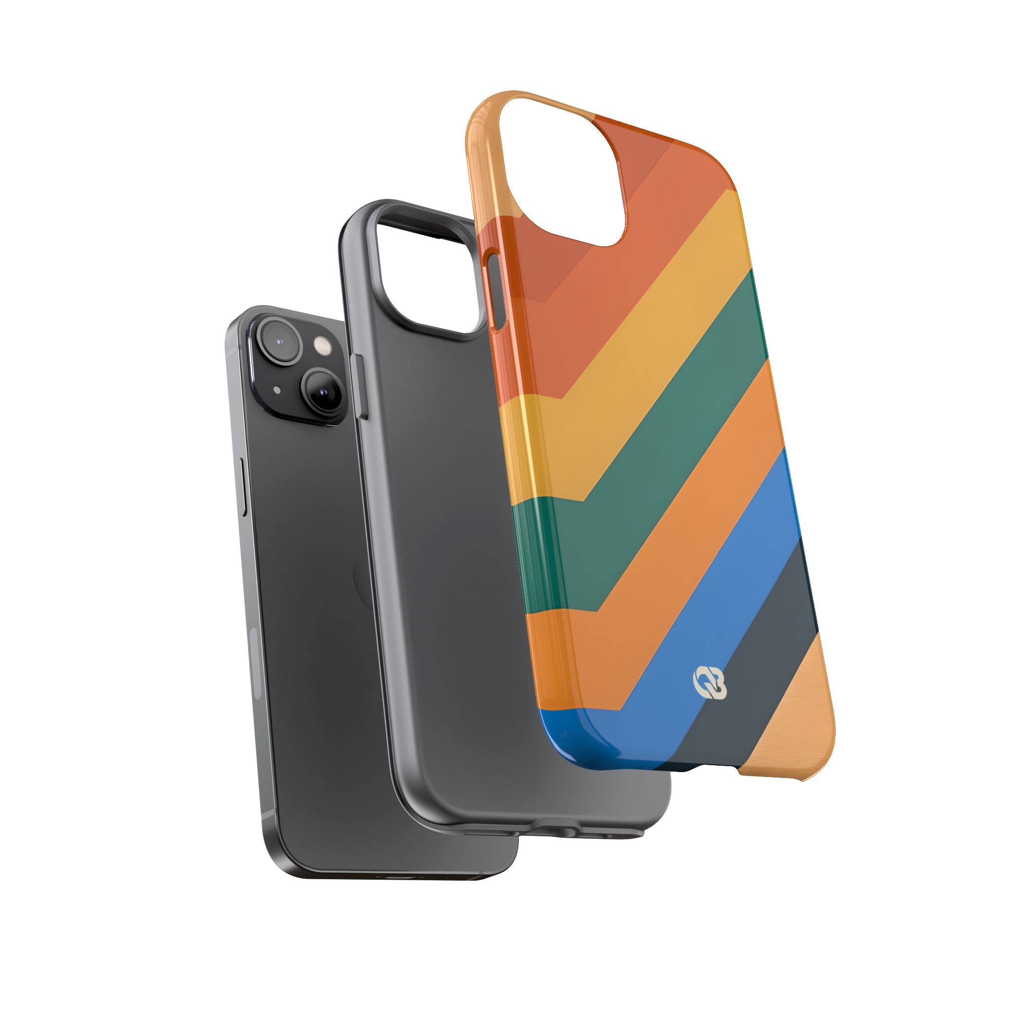 Retro Ridge Lines · Tough Hoesje voor iPhone