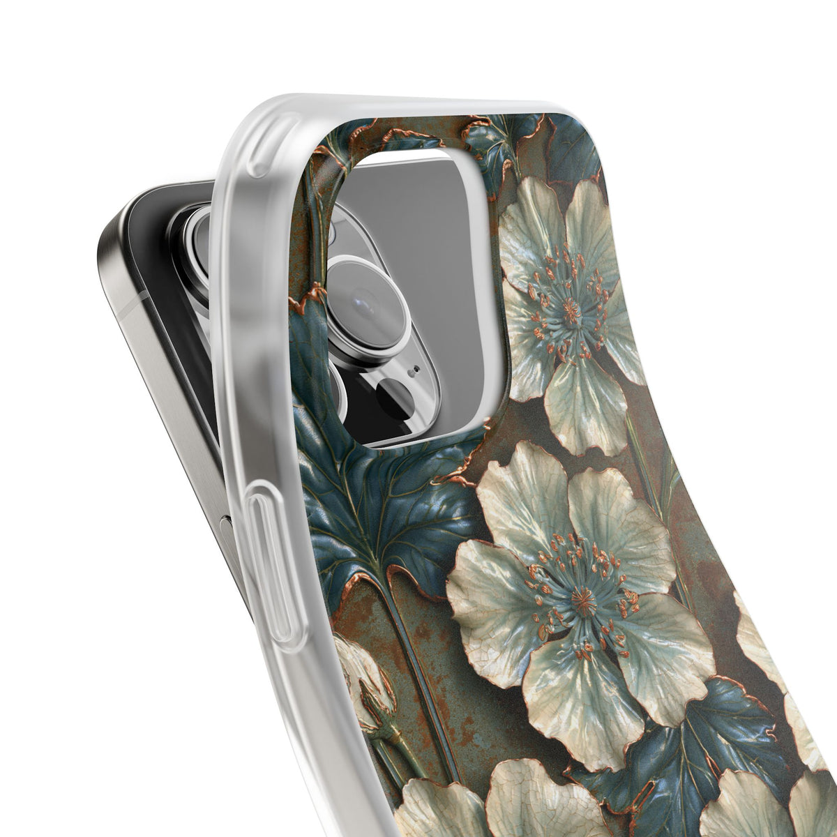 Gilded Blossom Reverie · Lite Phone Case for iPhone · Teal
