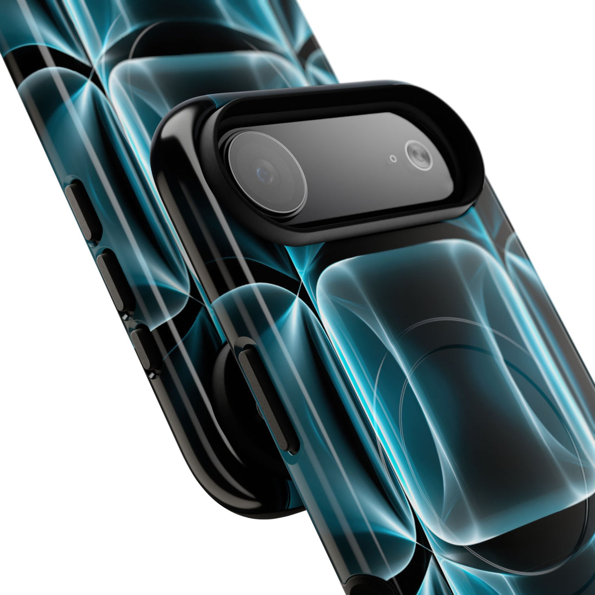 Translucent Cyber Grid · Tough 2.0 Magnetic Phone Case for iPhone · Teal