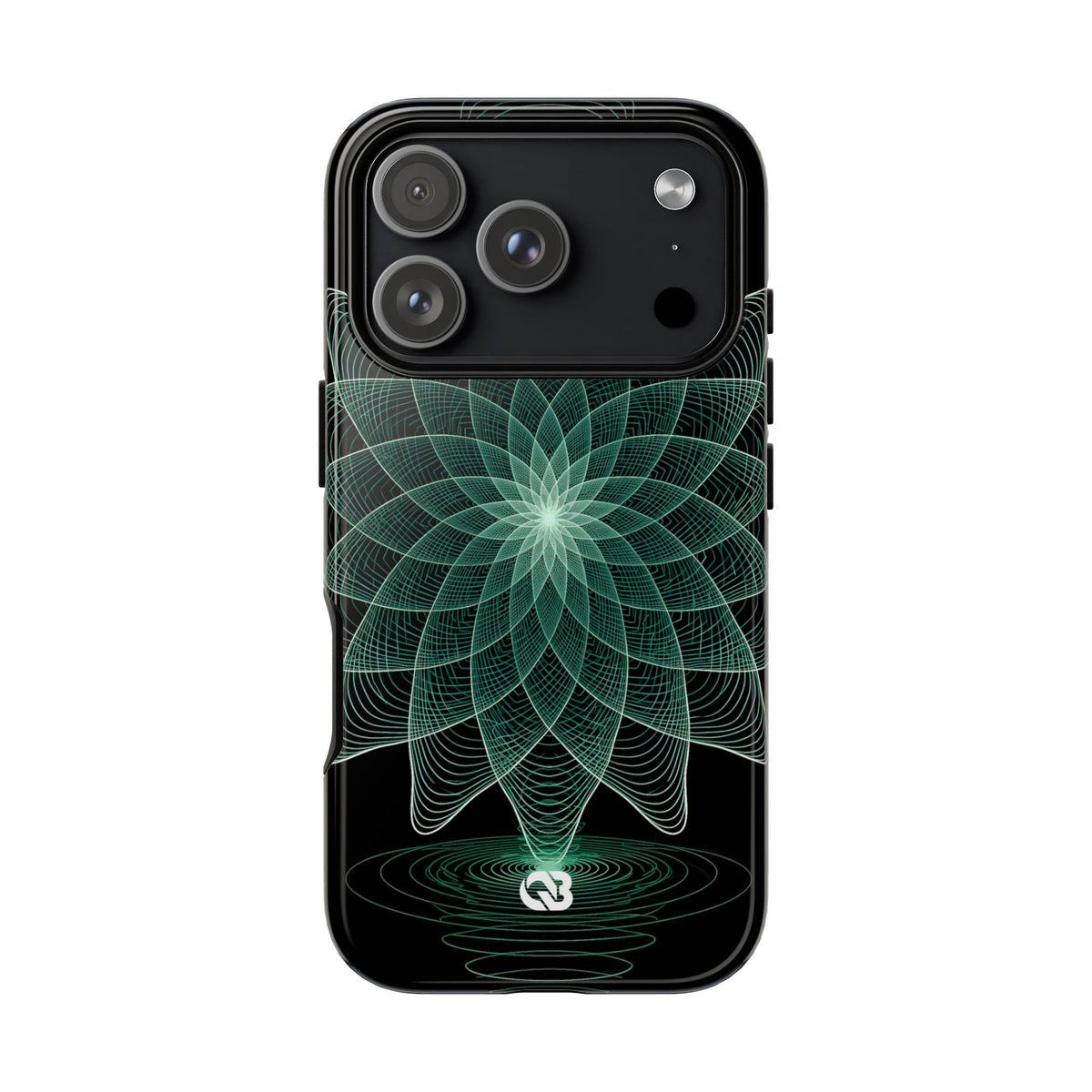 Verdant Harmonic Bloom · Tough Phone Case for iPhone · Black