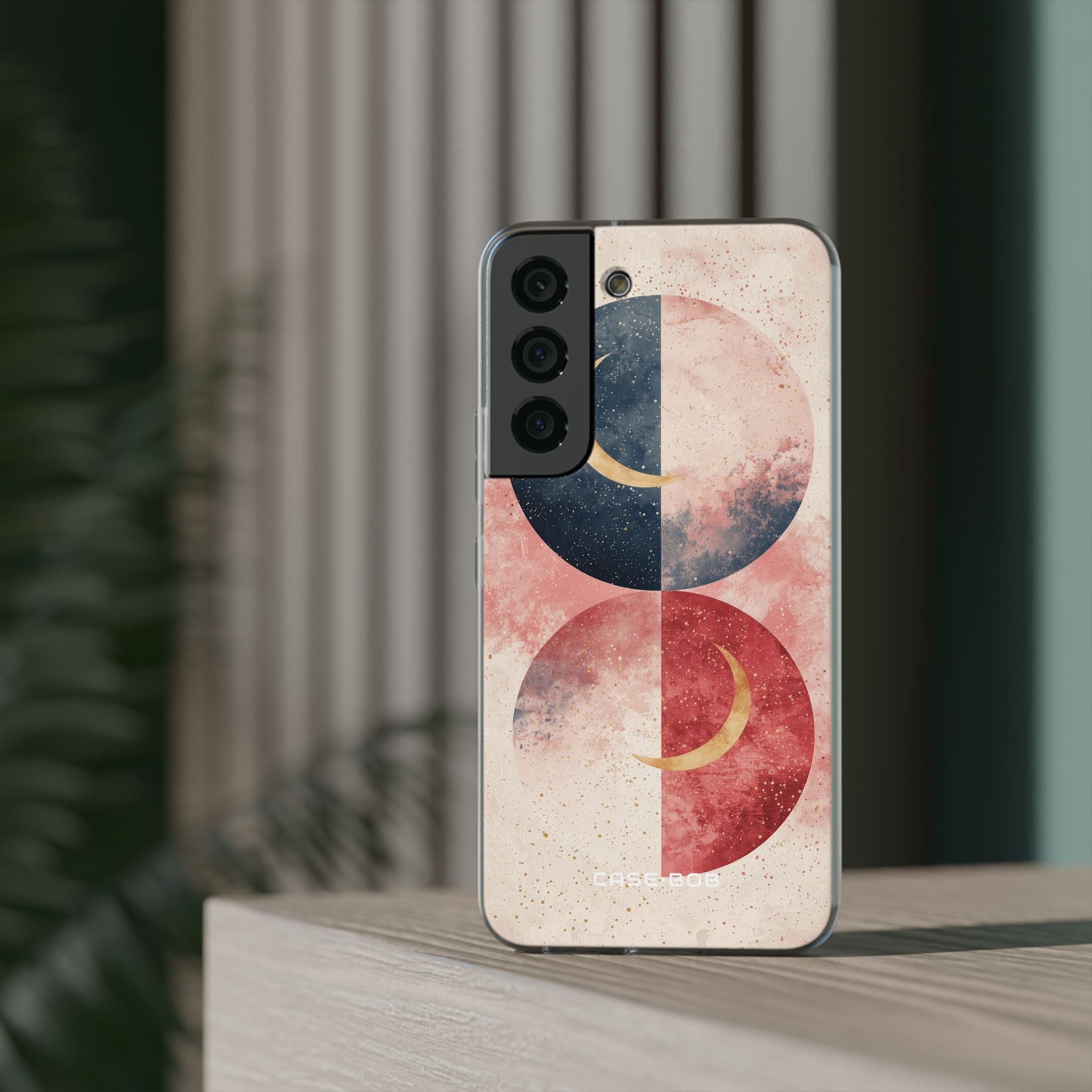 Golden Crescent Circles Samsung S22 - Soft