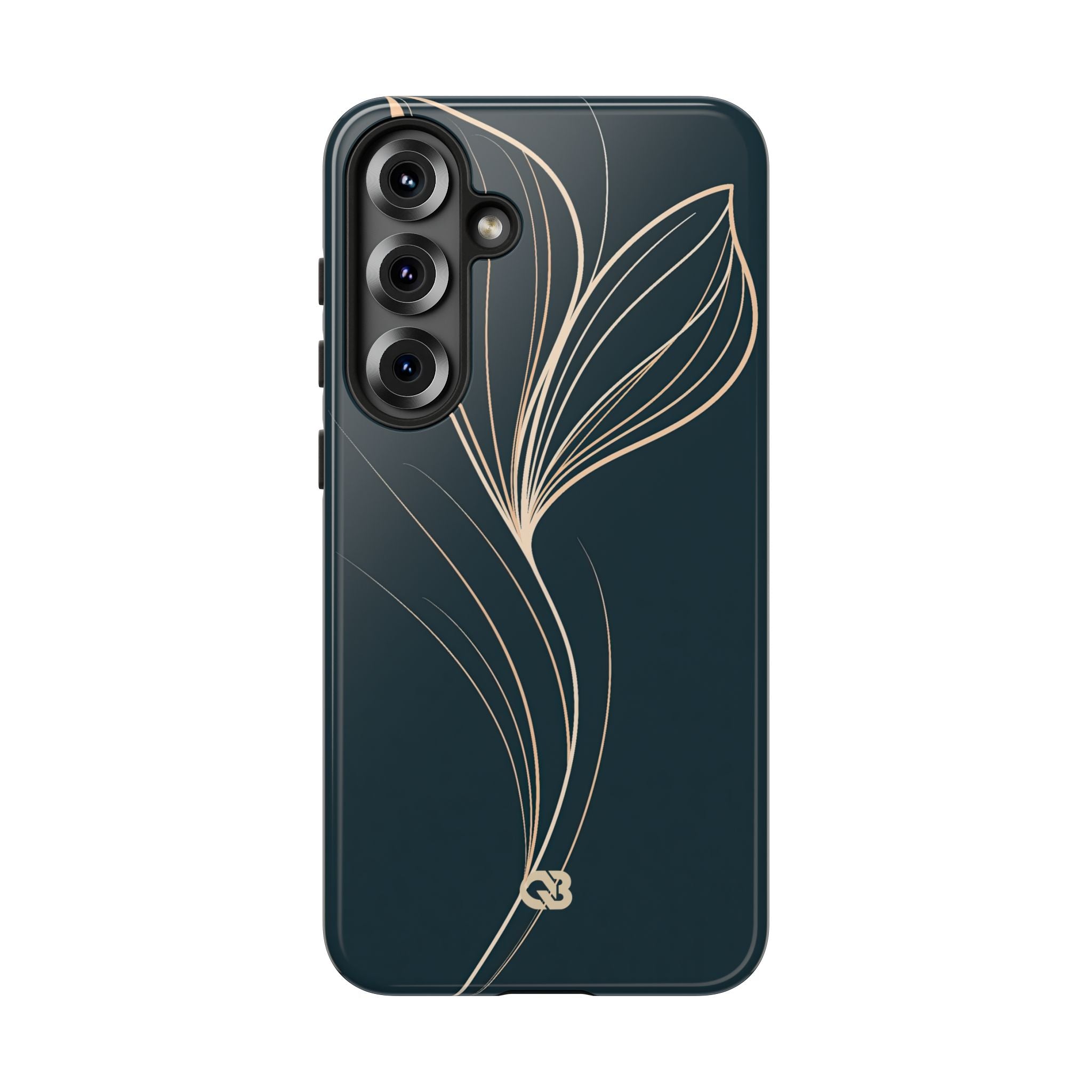 Teal Tough Phone Case for Samsung - Sandstone Silk Flora