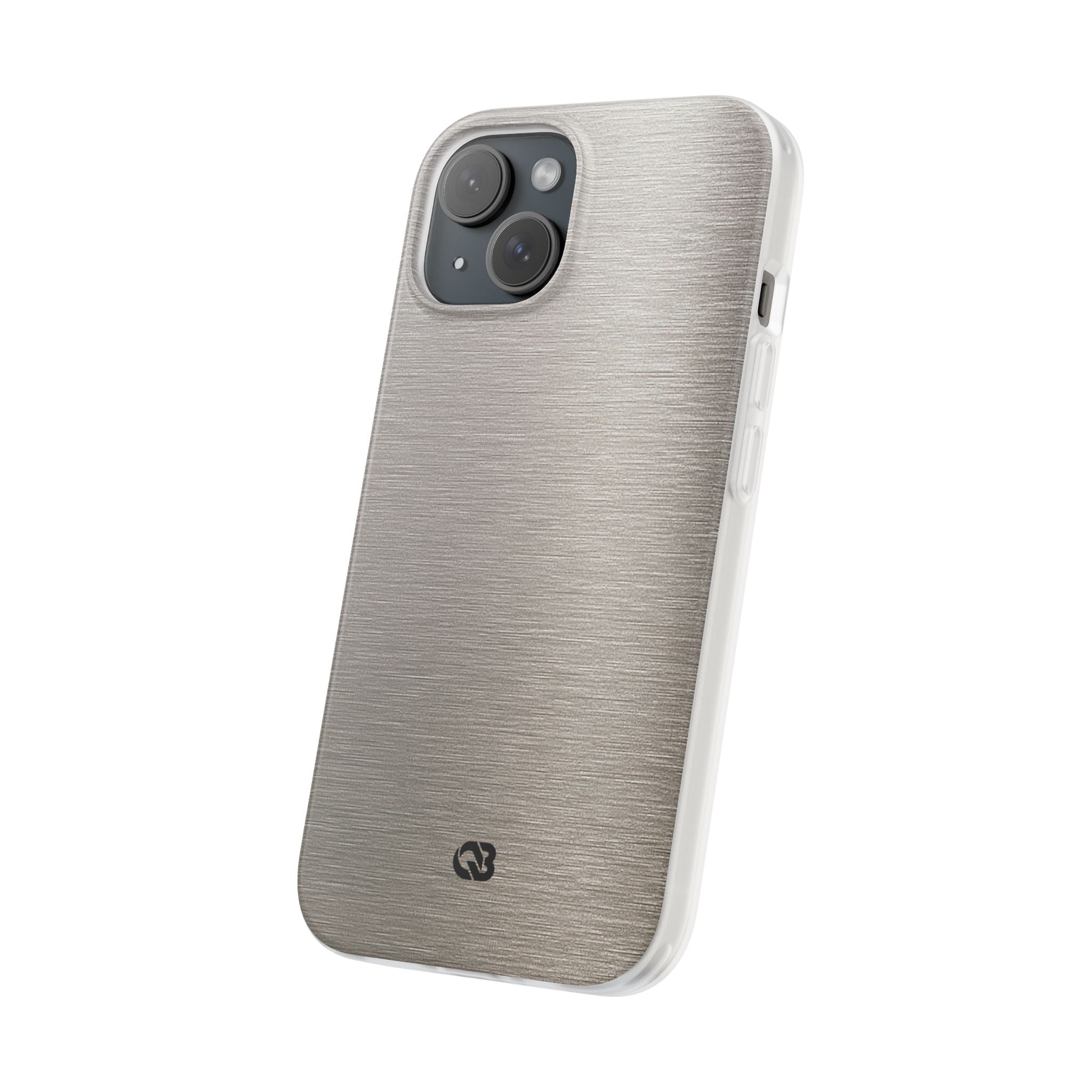 Grey Lite Phone Case for iPhone - Brushed Nickel Linen