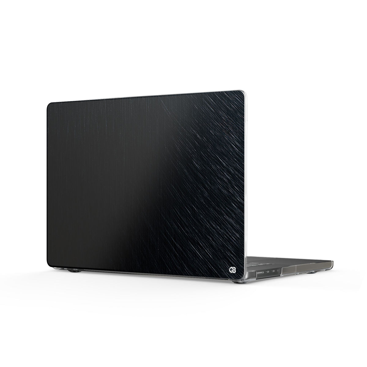 Brushed Obsidian Steel · Clear Hard Case for MacBook · Black
