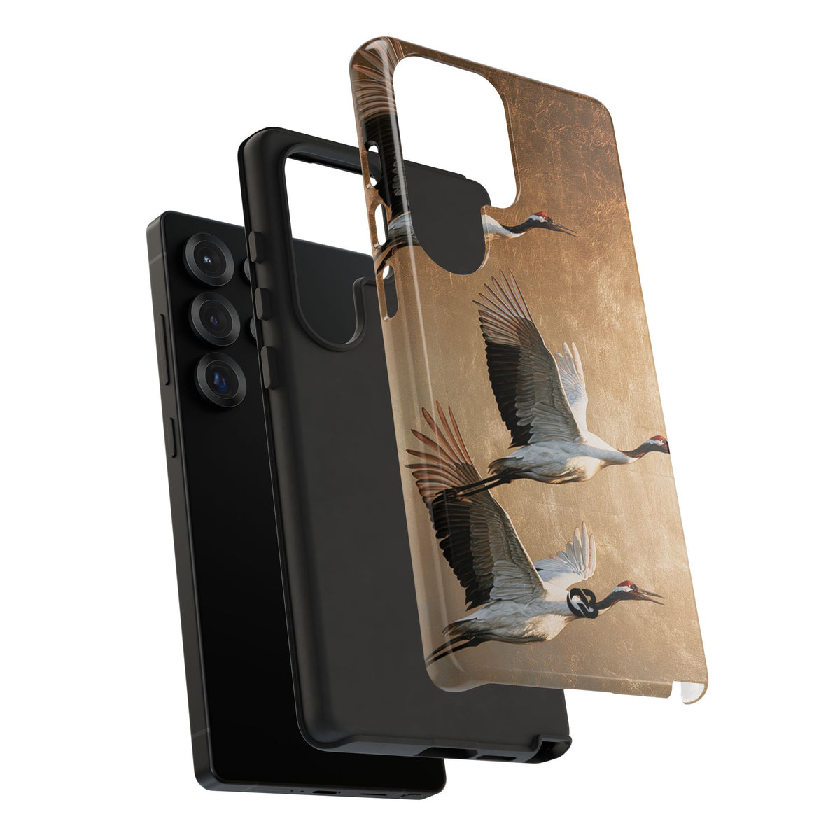 Golden Crane Flight · Tough Phone Case for Samsung · Gold