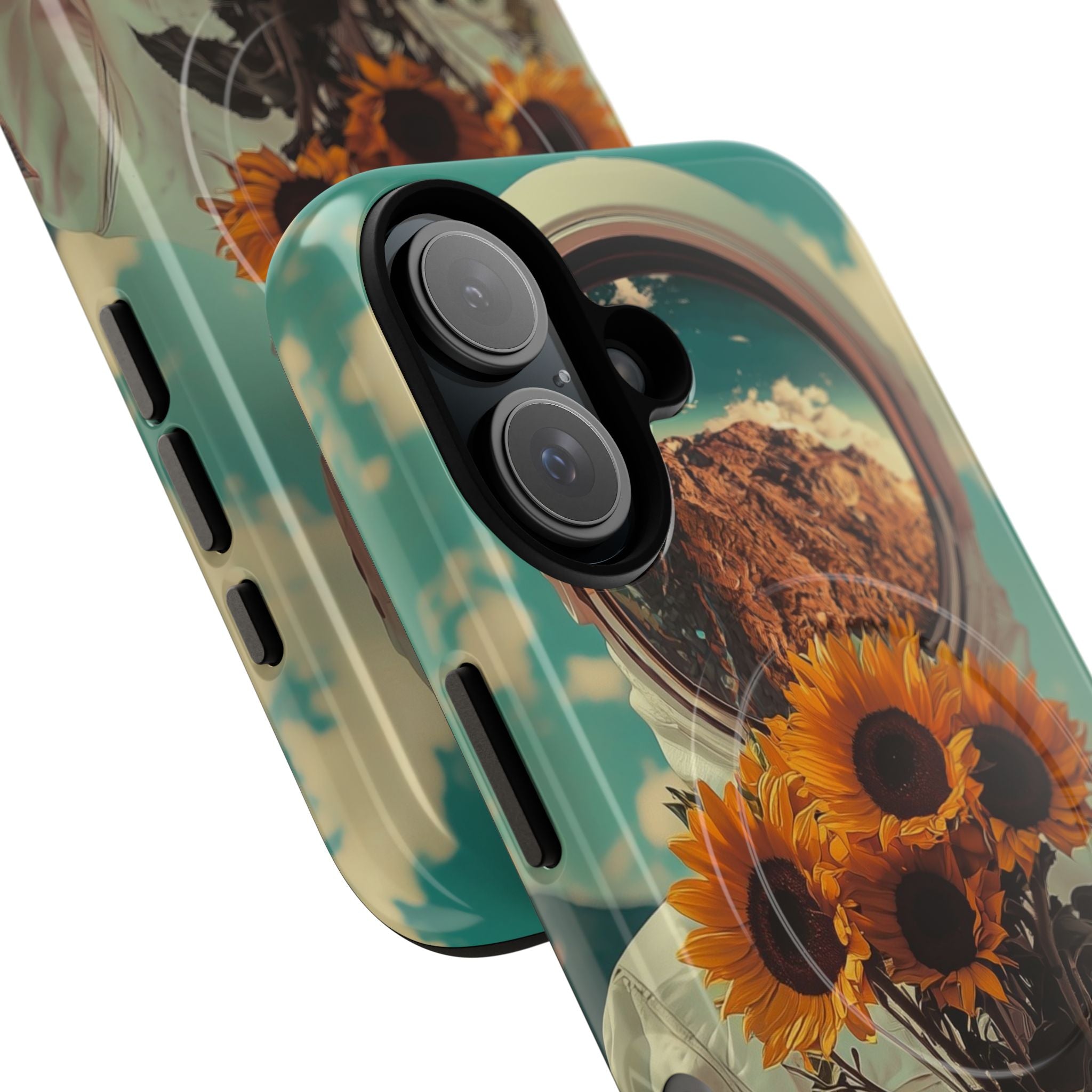 Sunflower Astronaut iPhone 16 Case - Tough+