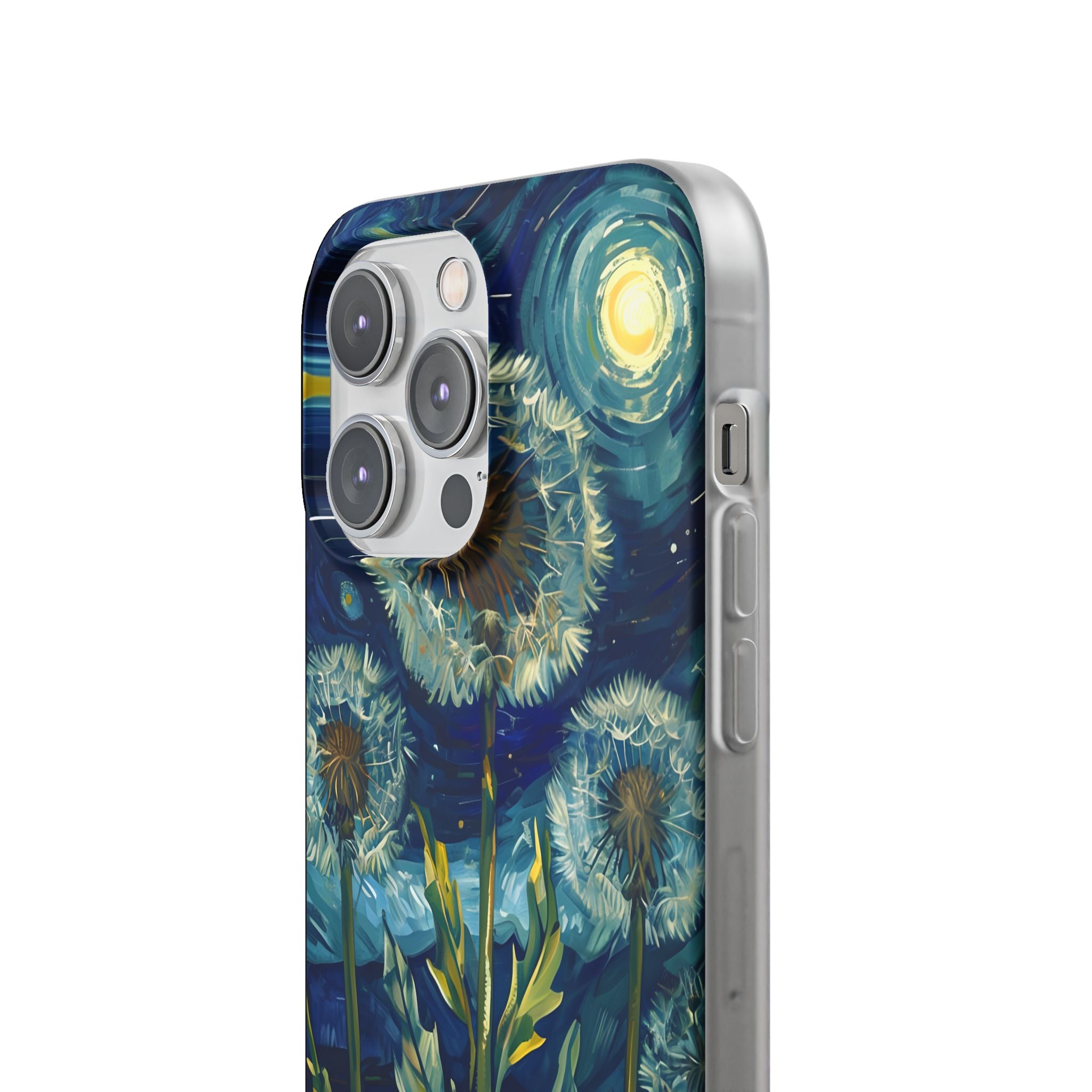 Starry Dandelion Swirl · Soft Phone Case for iPhone