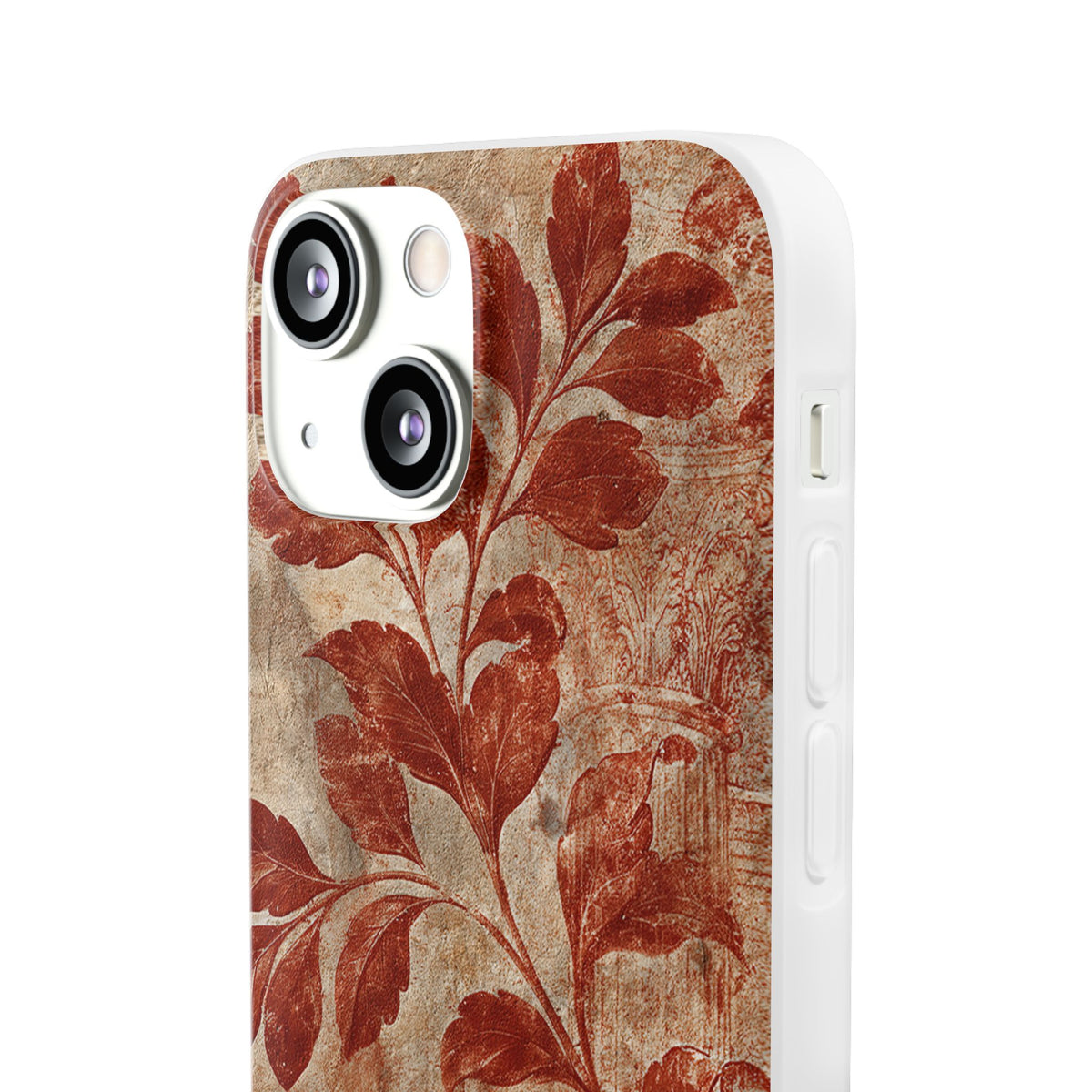 Terracotta Botanical Fresco · Lite Phone Case for iPhone · Red