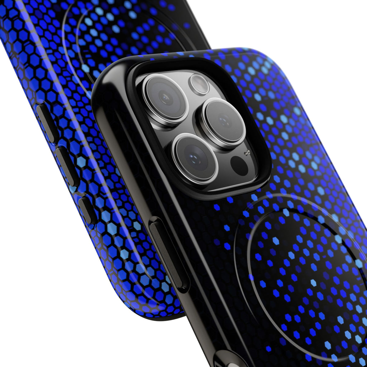 Cobalt Hex Dispersion · Tough 2.0 Magnetic Phone Case for iPhone · Blue