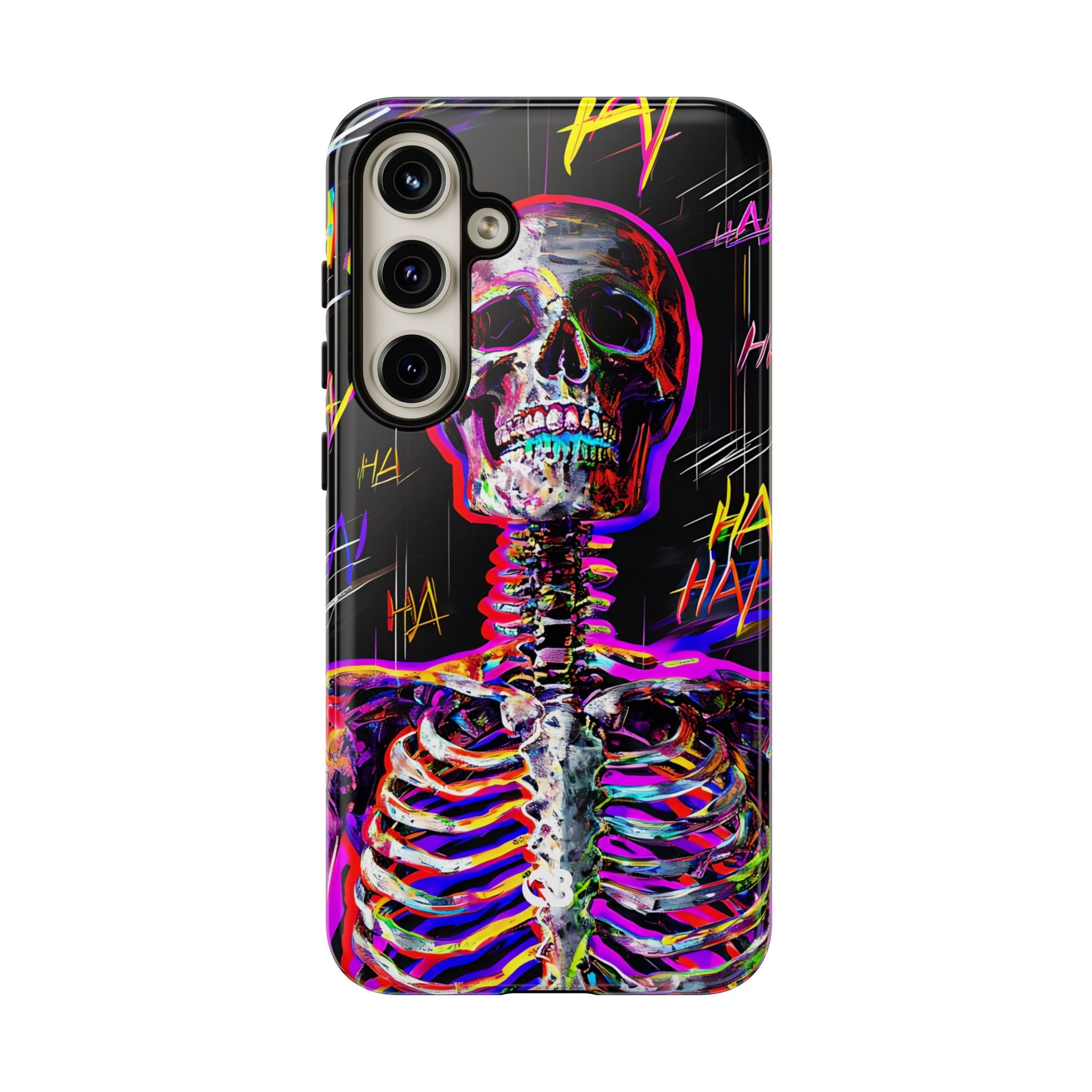 Neon Glitch Skeleton · Tough Handyhülle für Samsung