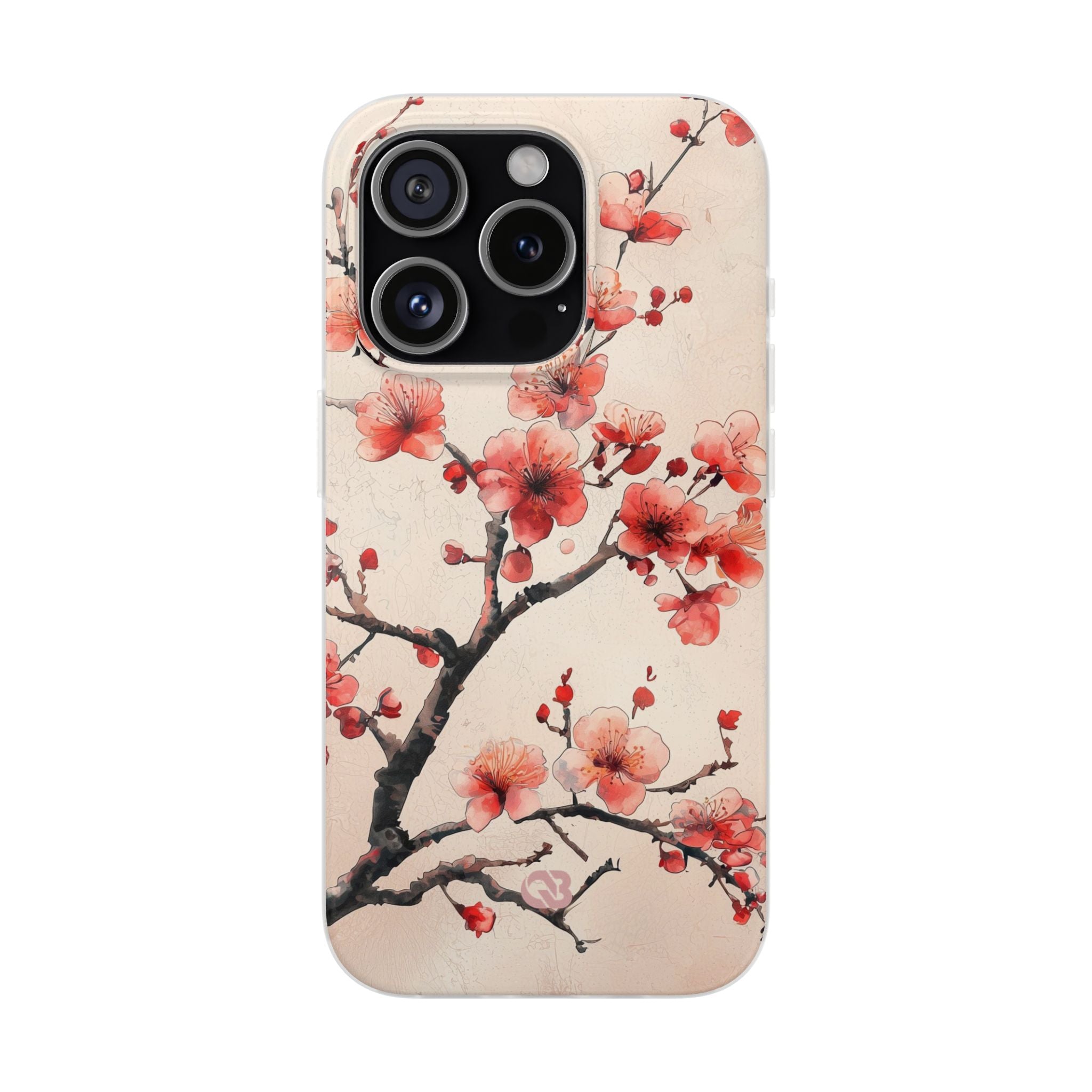Crimson Silk Flora · Soft Custodia per iPhone