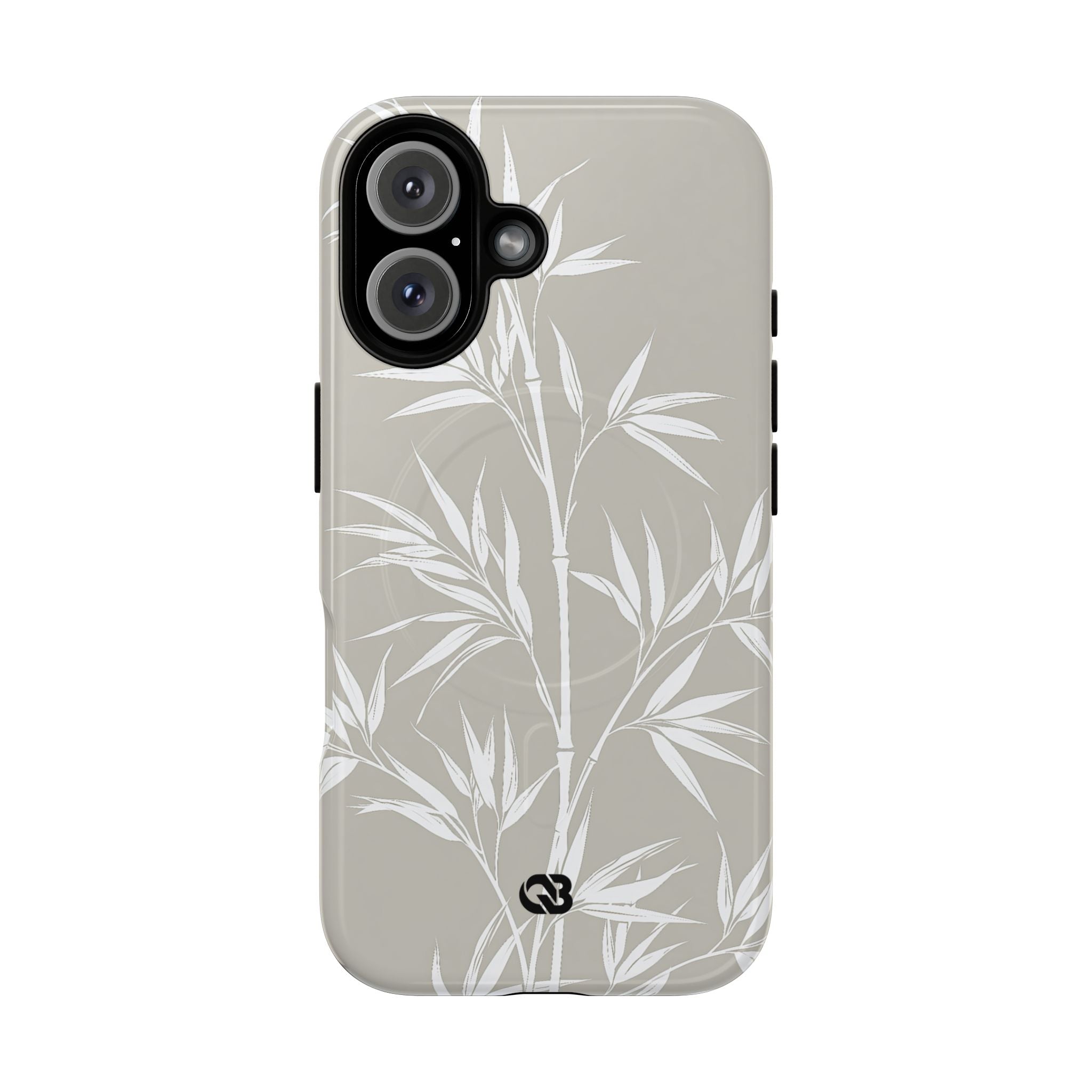 Beige Tough 2.0 Magsafe Phone Case for iPhone - Sandstone Bamboo Stalks