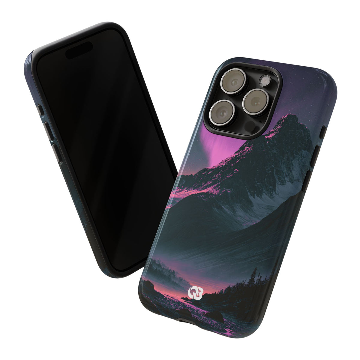 Arctic Aurora Summit · Tough Phone Case for iPhone · Black