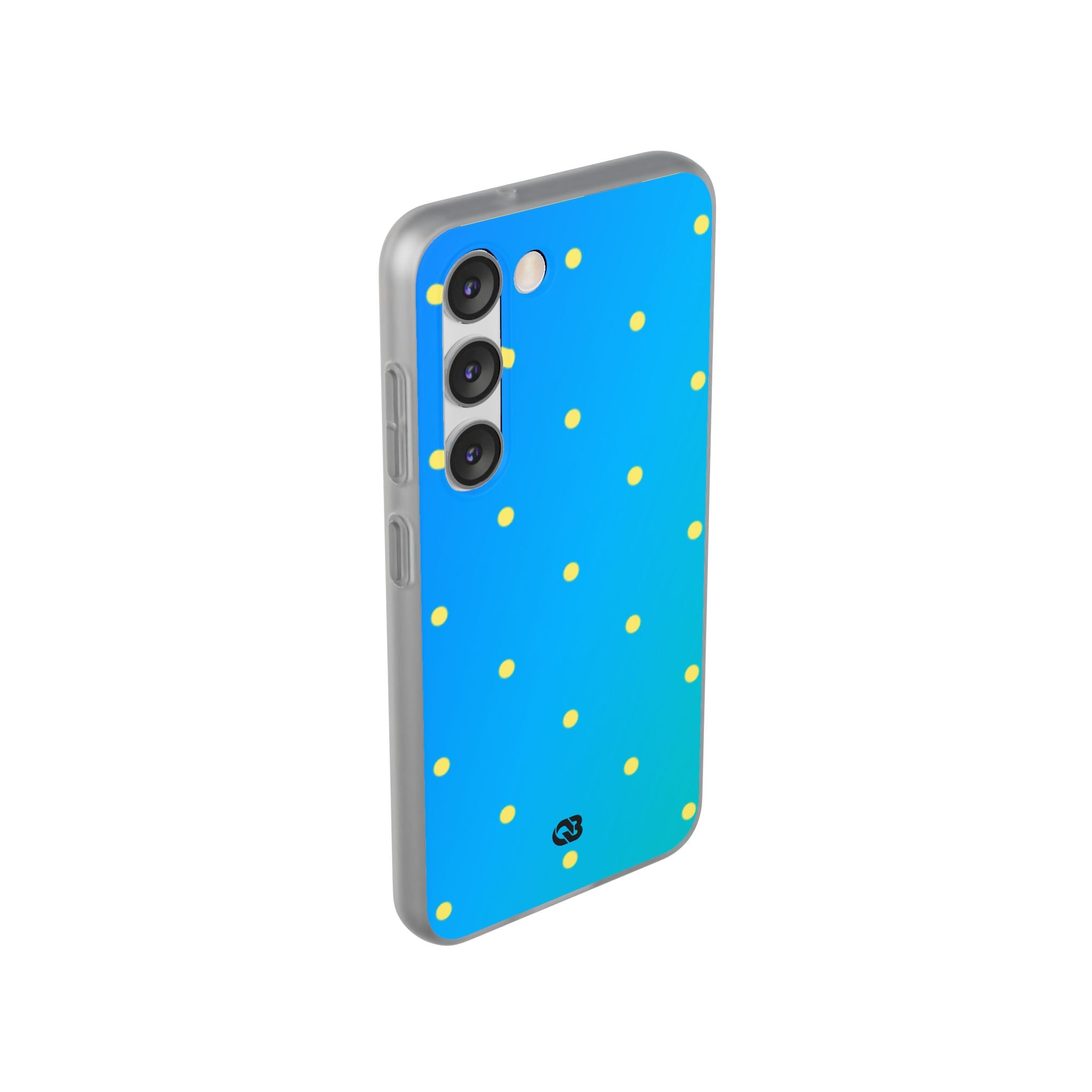 Cyan Sun Dots · Soft Phone Case for Samsung