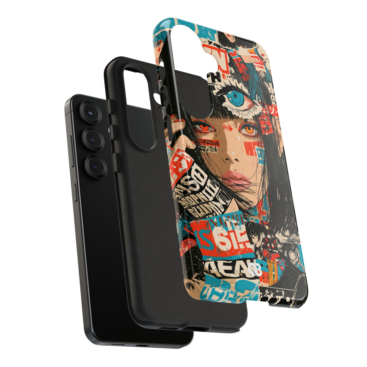 Shibuya Street Collage · Tough Phone Case for Samsung · Red