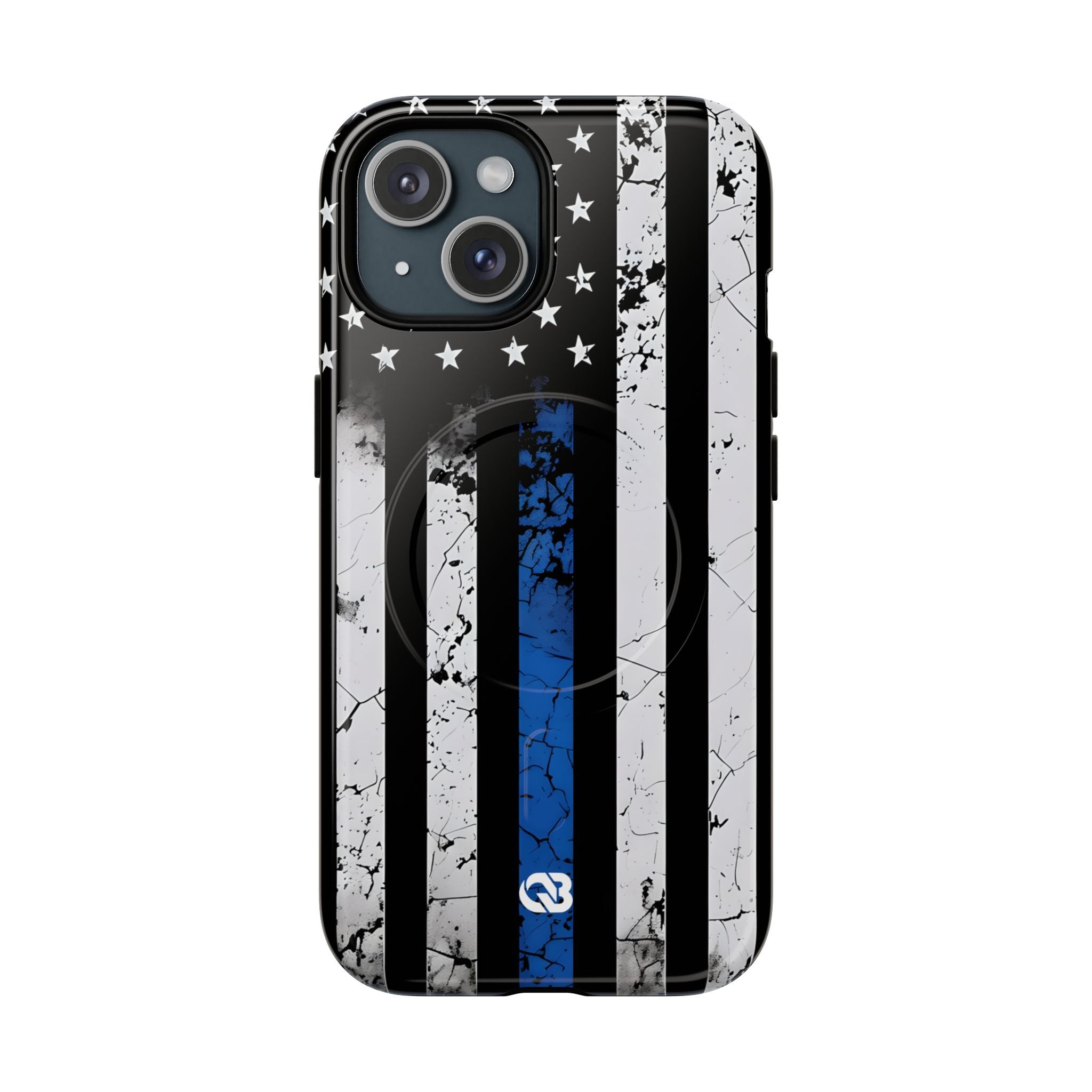 Gritty Cobalt Flag · Tough+ Phone Case for iPhone · Magsafe
