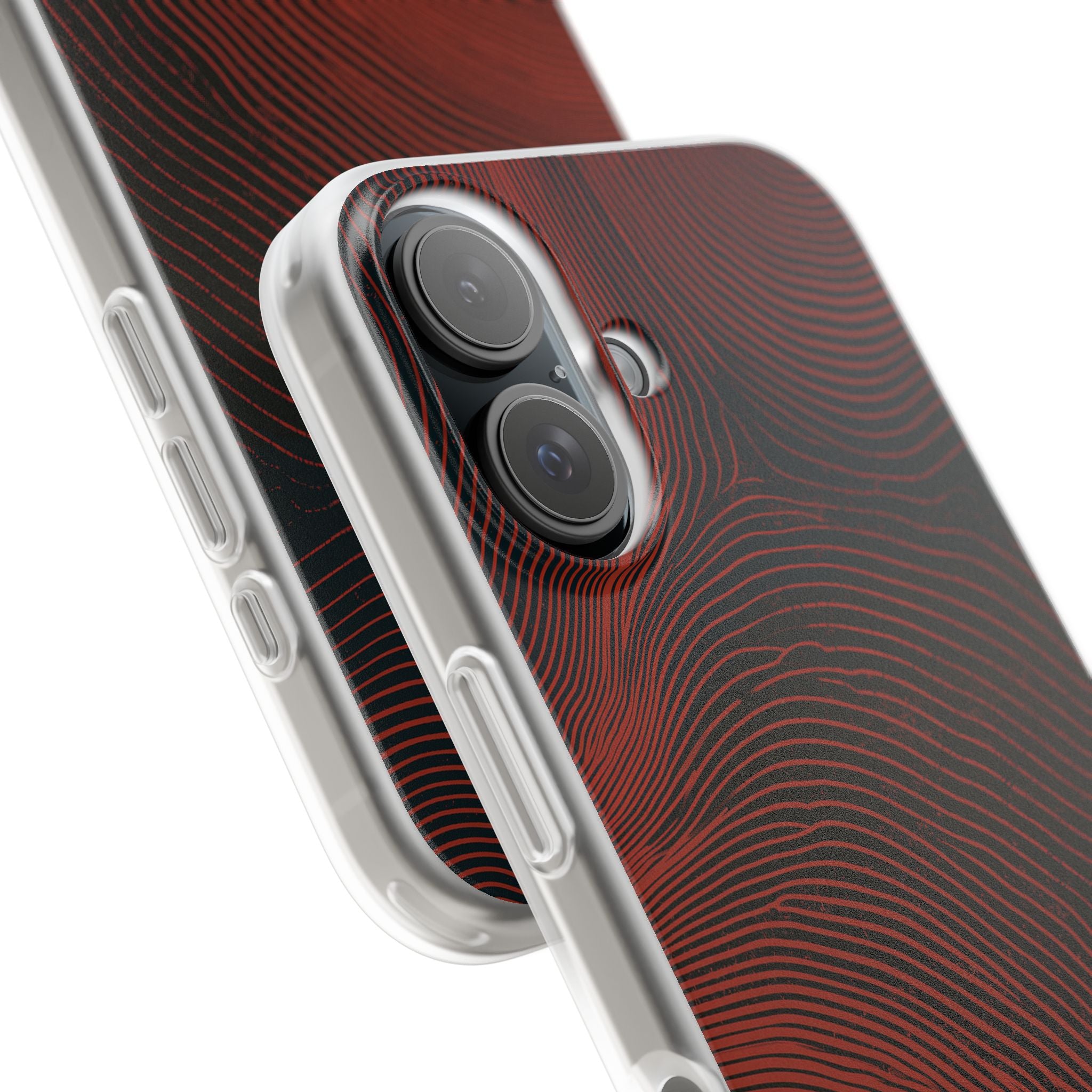 Red Lite Phone Case for iPhone - Terracotta Nerve Map