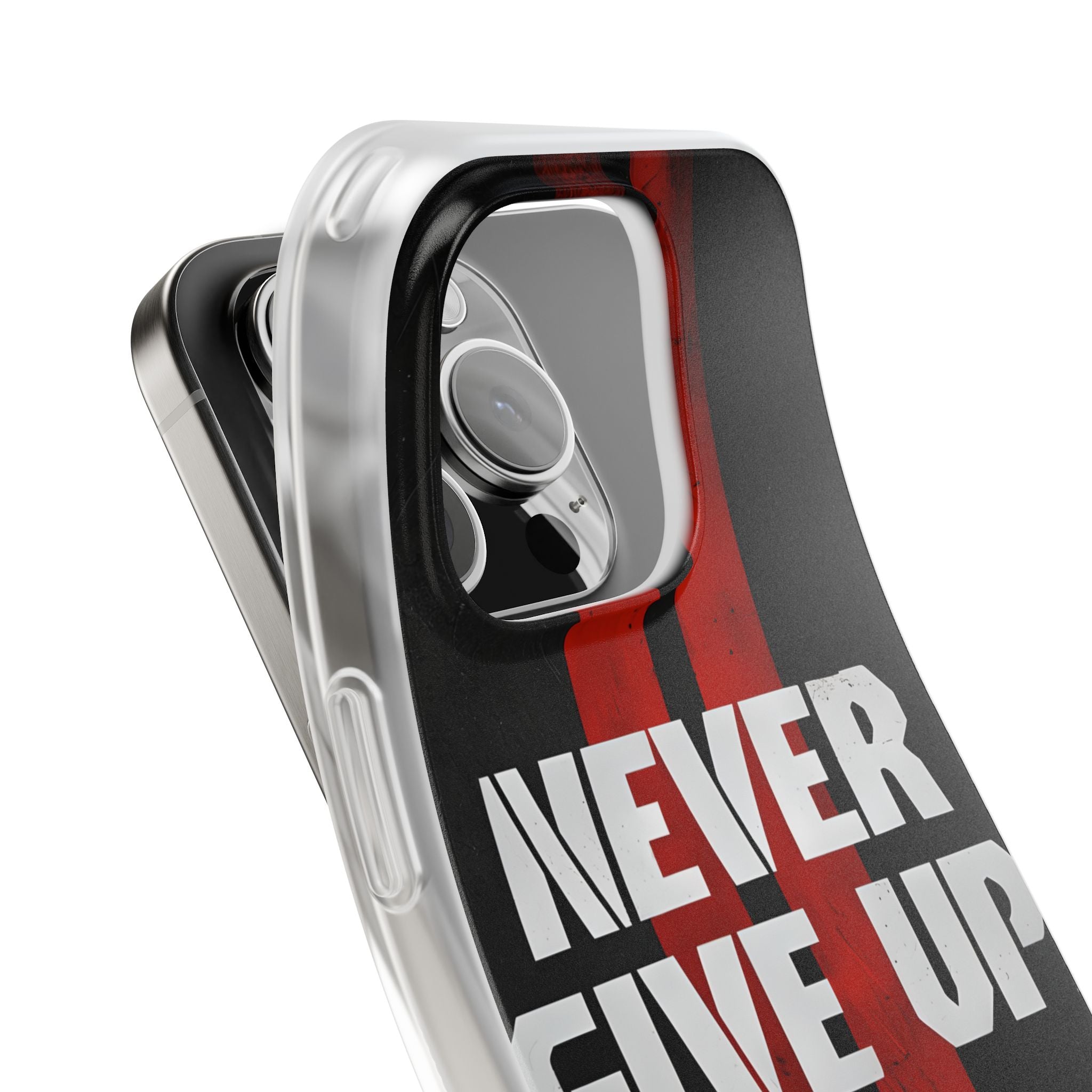 Crimson Grit Resolve · Soft Phone Case for iPhone