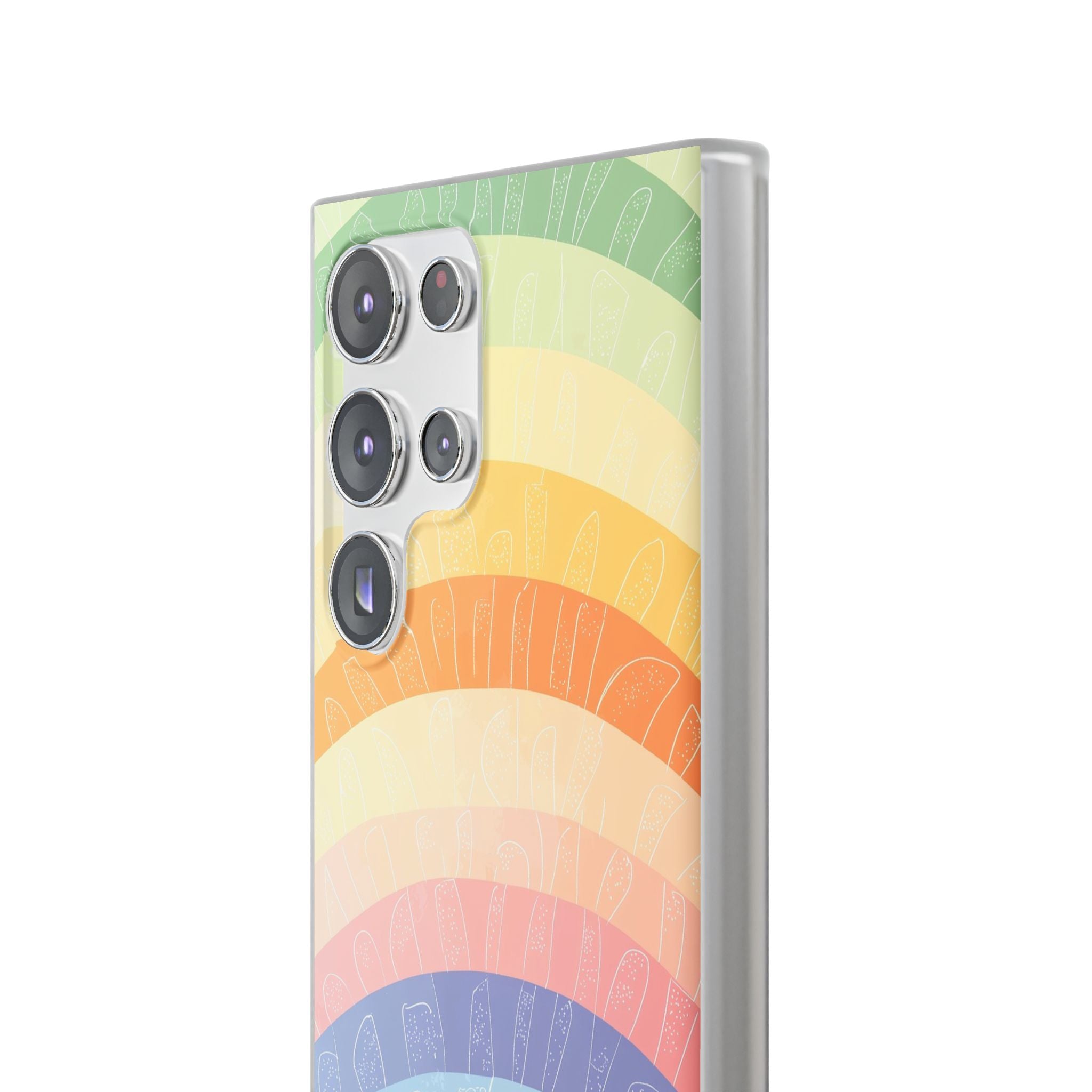Pastel Rainbow Bands Samsung S23 Ultra Case - Soft