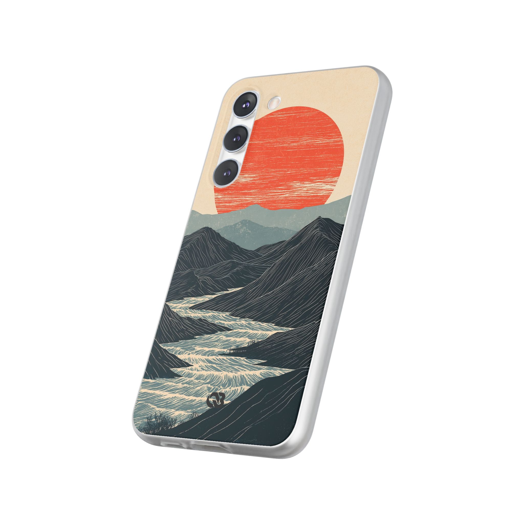 Beige Lite Phone Case for Samsung - Crimson Ridge Flow