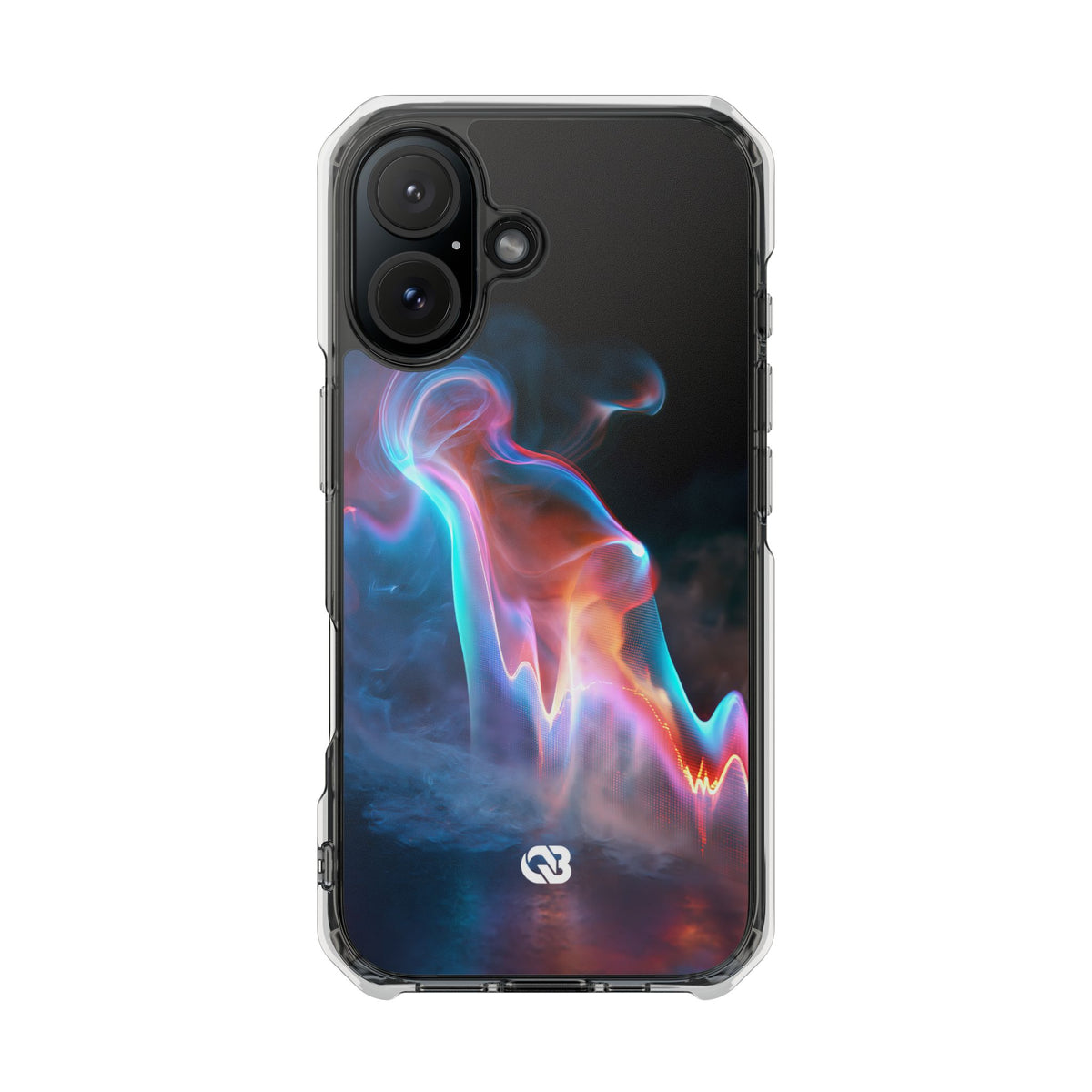 Neon Waveform · Clear Impact Magnetic Phone Case for iPhone · Black